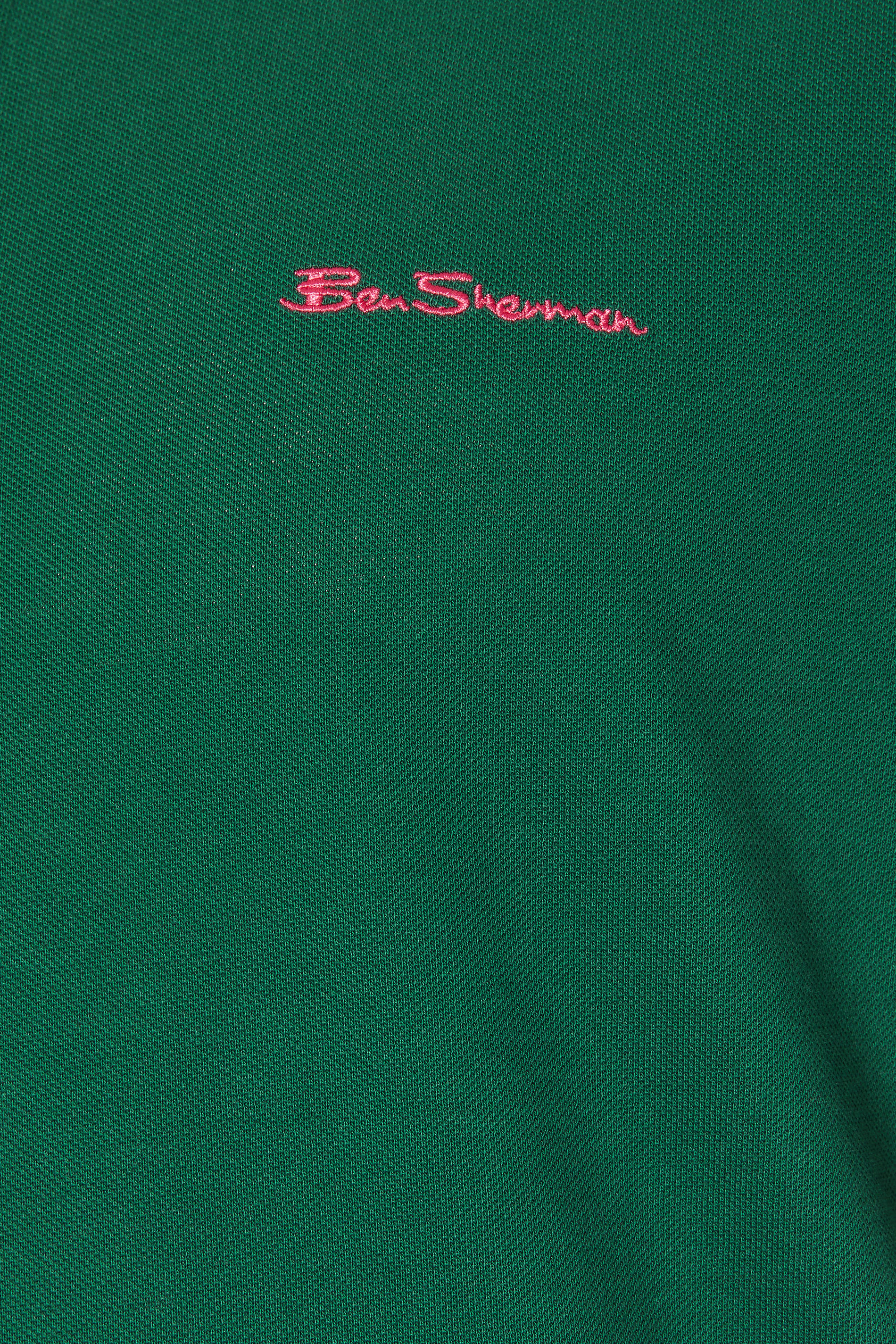 Ben Sherman Big & Tall Dark Green Signature Pique Polo Shirt | BadRhino 5