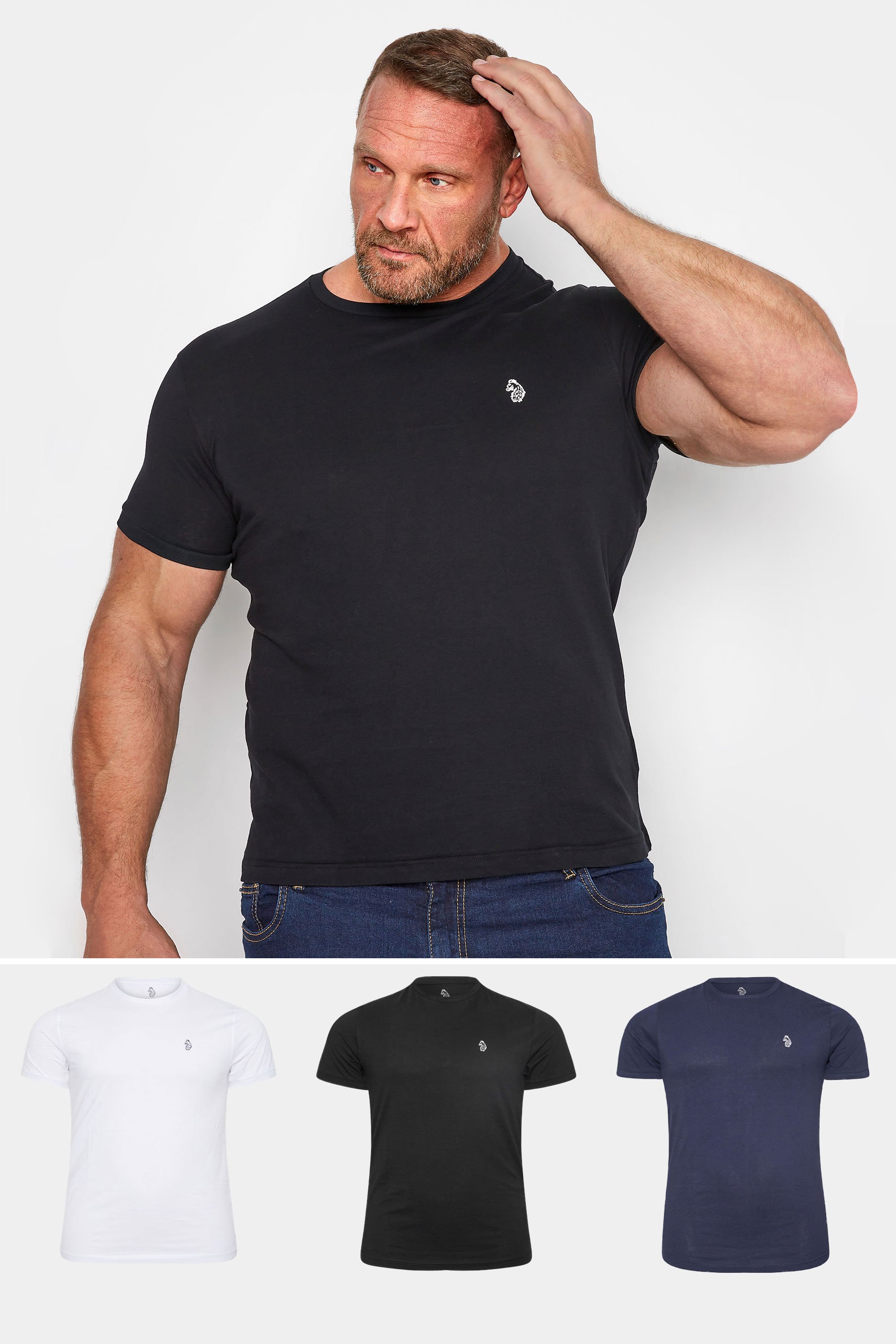 LUKE 1977 3 PACK Navy Blue Johnny T-Shirts | BadRhino 1