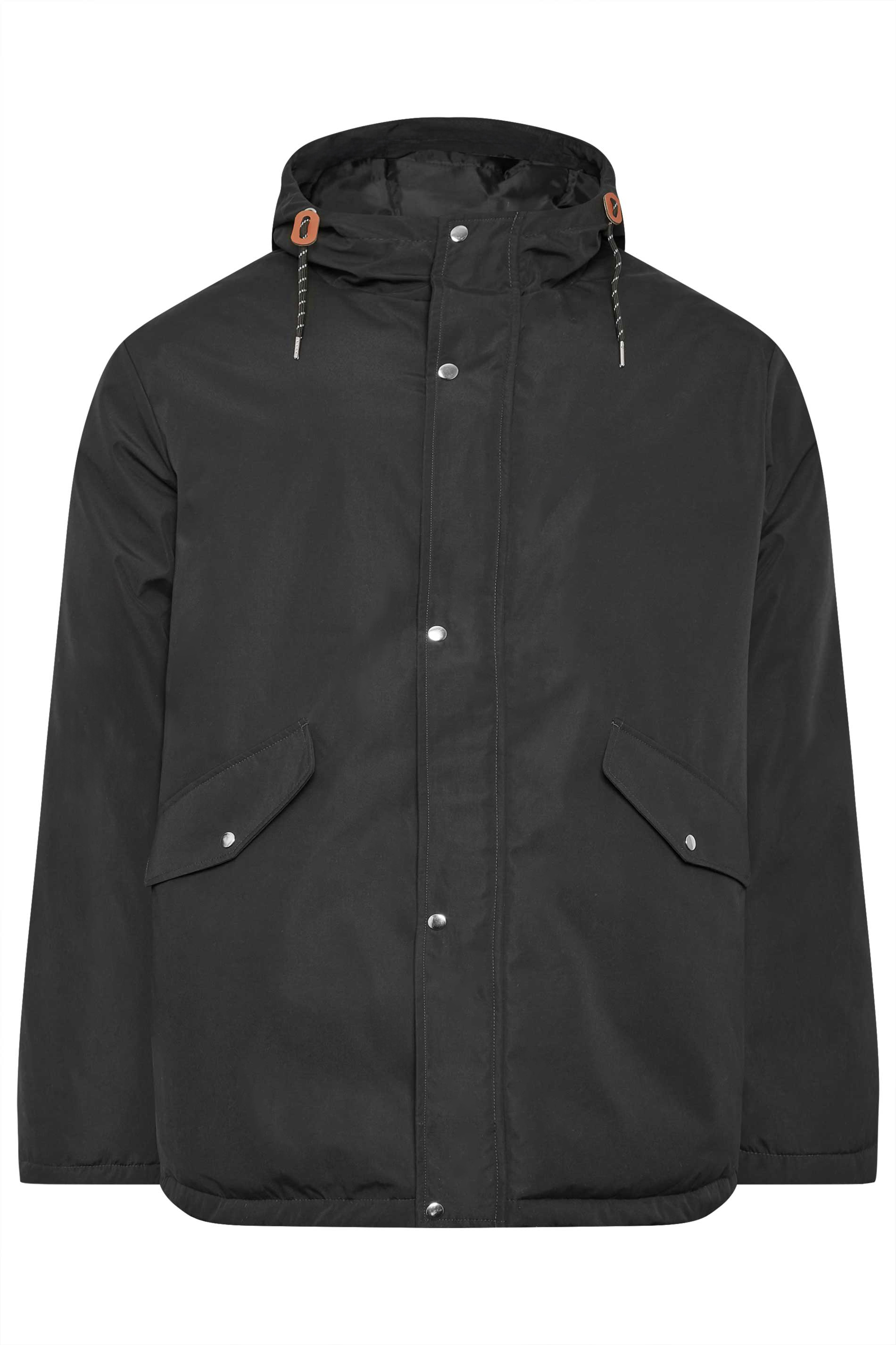 BadRhino Big & Tall Black Long Hooded Parka | BadRhino 4