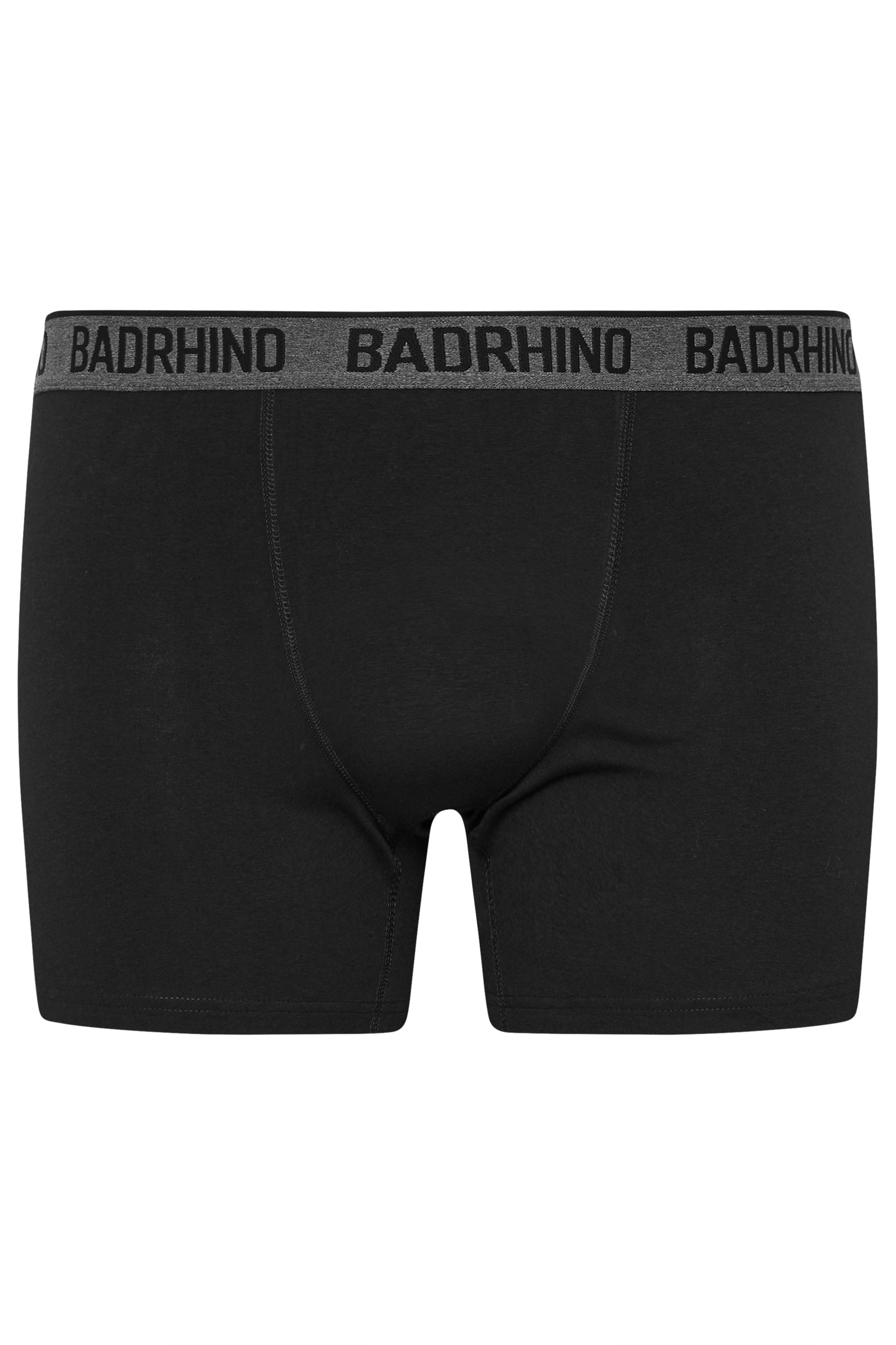 BadRhino 5 PACK Black Marl Waistband Boxers | BadRhino 7
