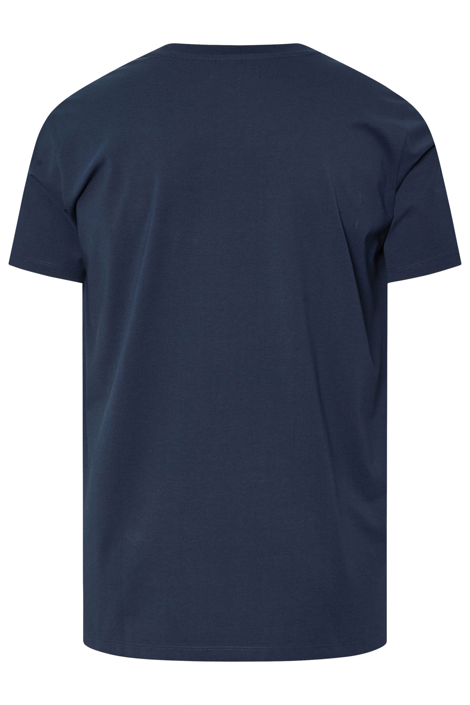 BadRhino Big & Tall Navy Blue Soft Touch Relaxed Fit T-Shirt | BadRhino 8