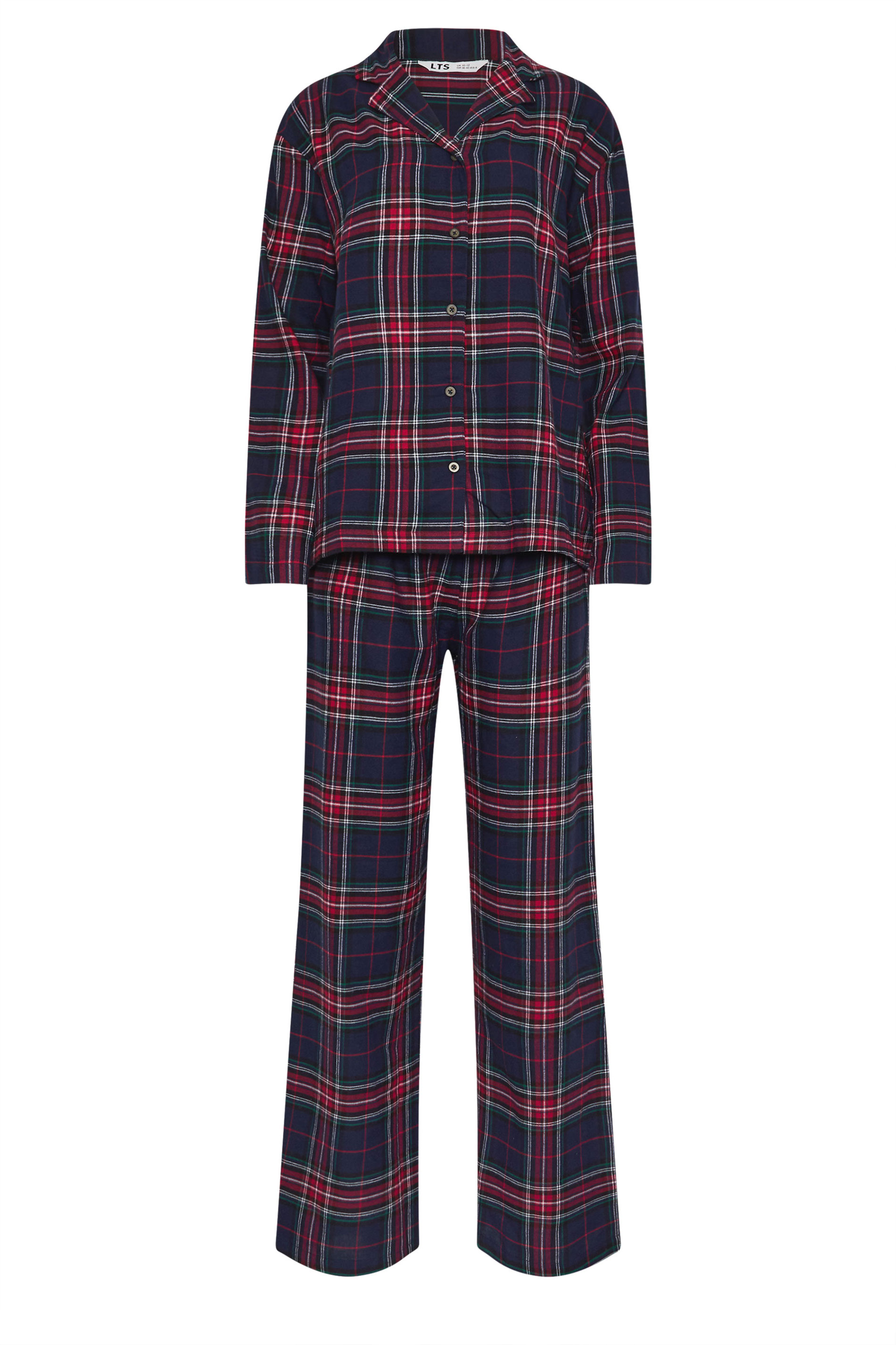LTS Tall Navy Blue Woven Check Pyjama Set | Long Tall Sally 7