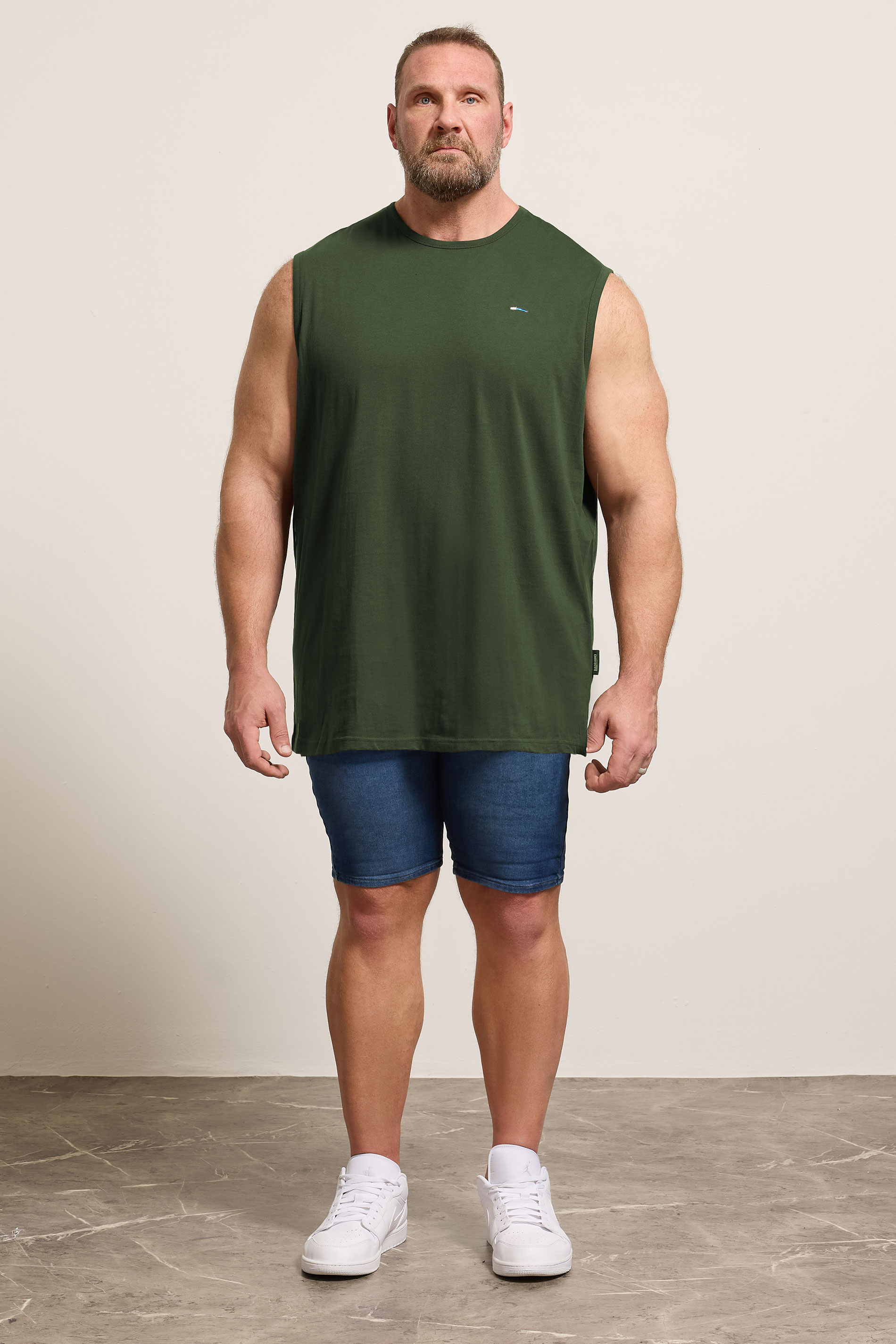 BadRhino Big & Tall Black/White/Navy/Khaki/Grey 5 Pack Extra Long Muscle Vests | BadRhino 4