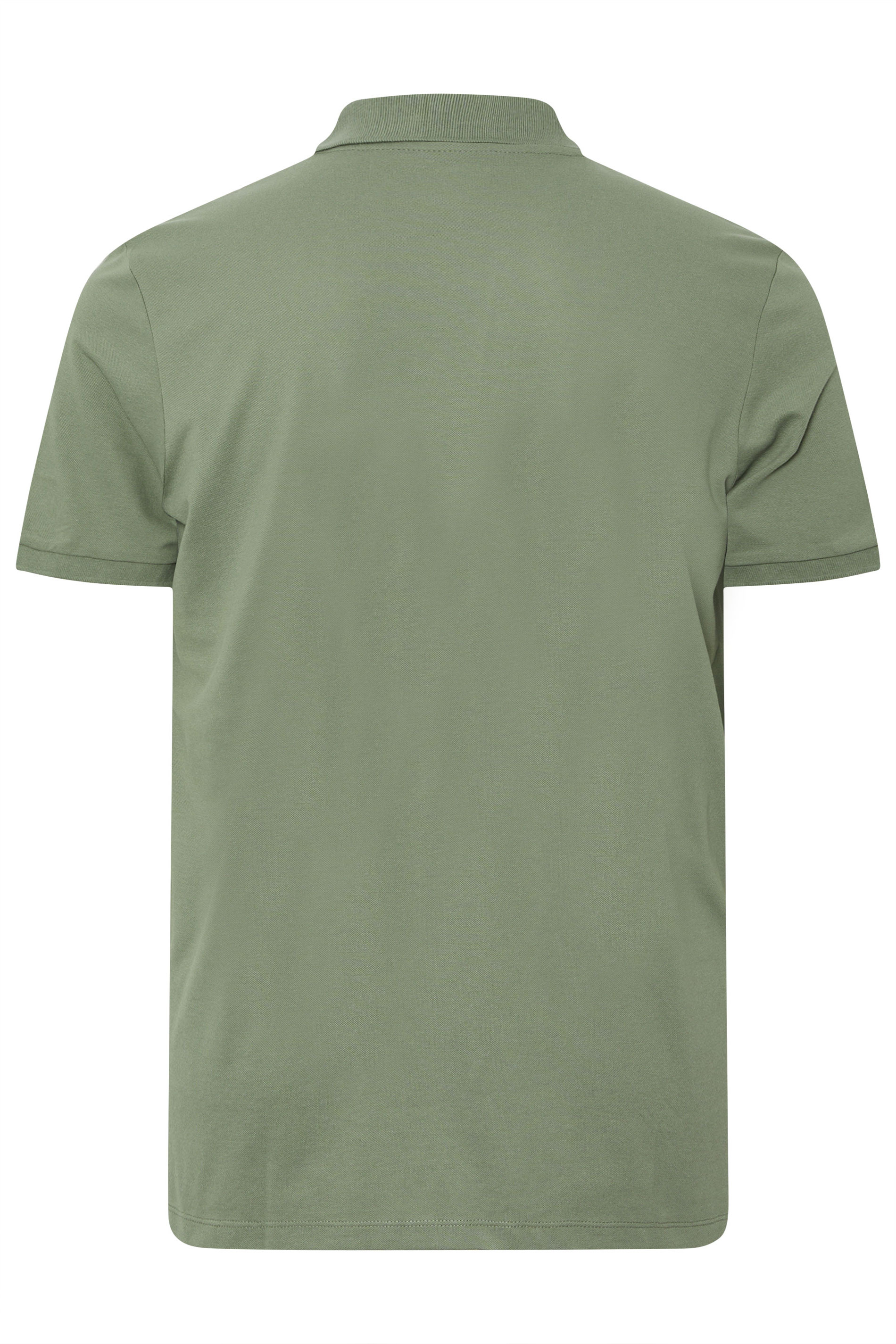JACK & JONES Big & Tall 3 PACK Sage Green & Moonbeam White Polo shirts | BadRhino 5