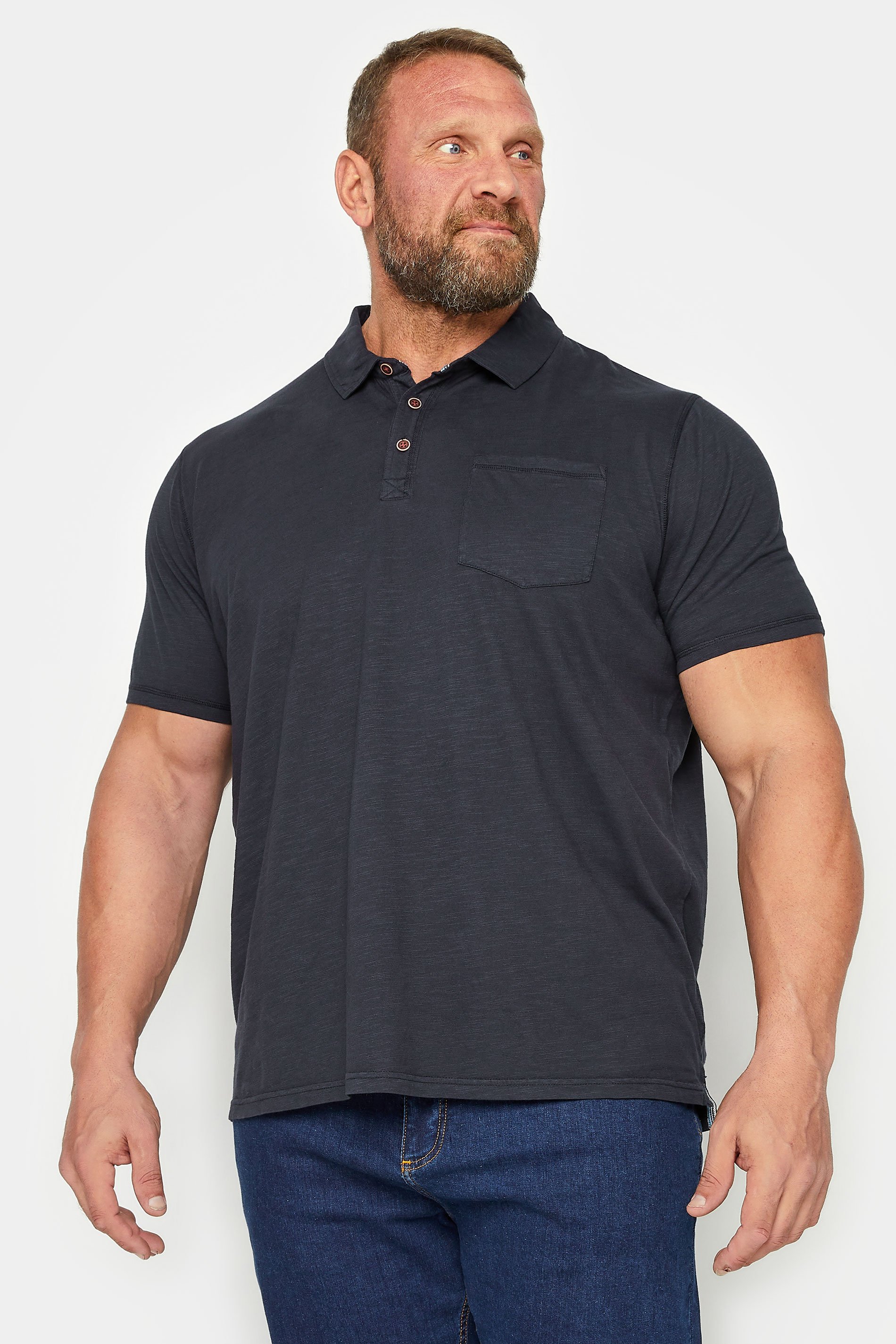 BadRhino Navy Blue Slub Polo Shirt | BadRhino 1