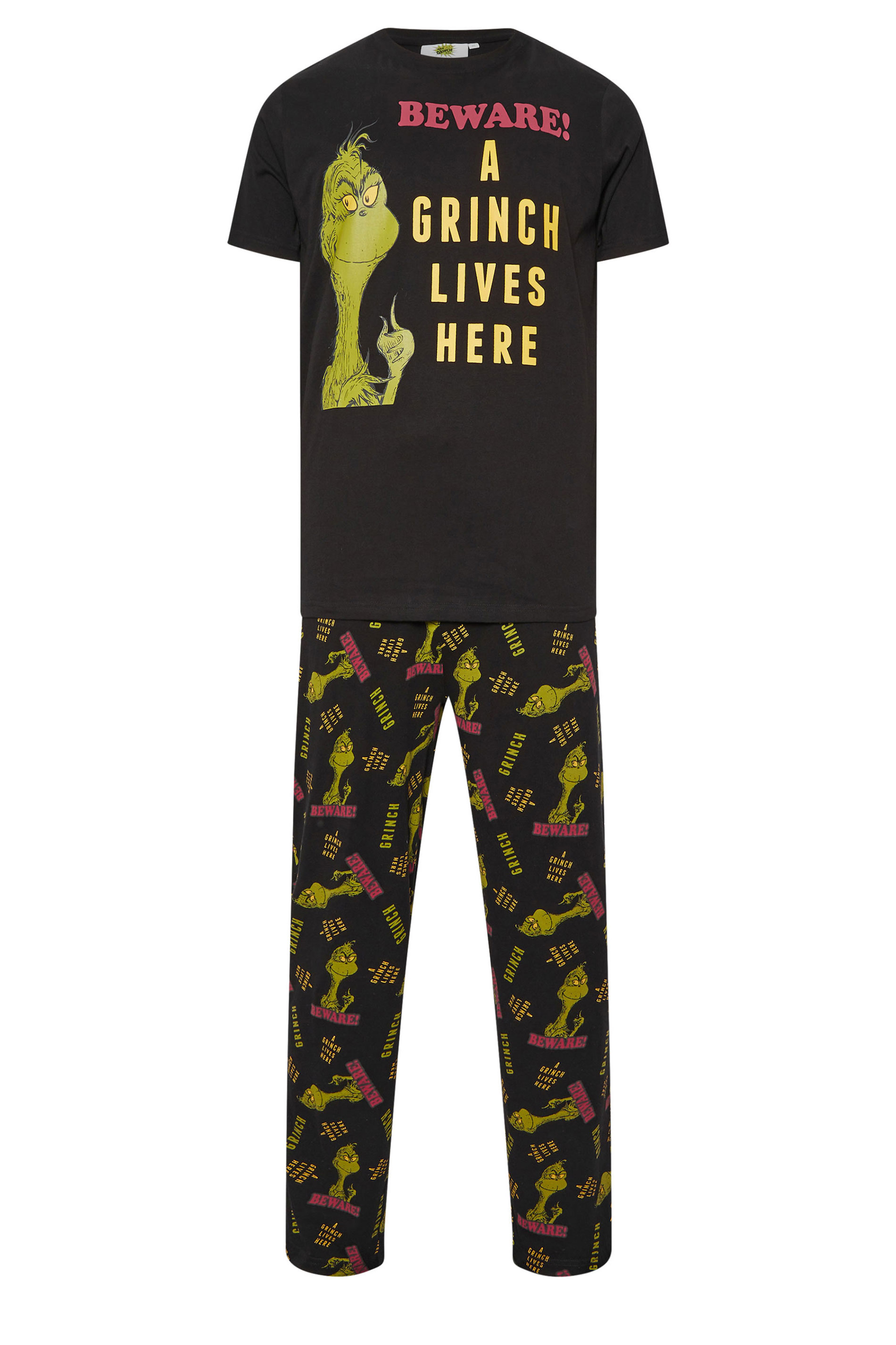 BadRhino Big & Tall Black Grinch Pyjama Set | BadRhino 5