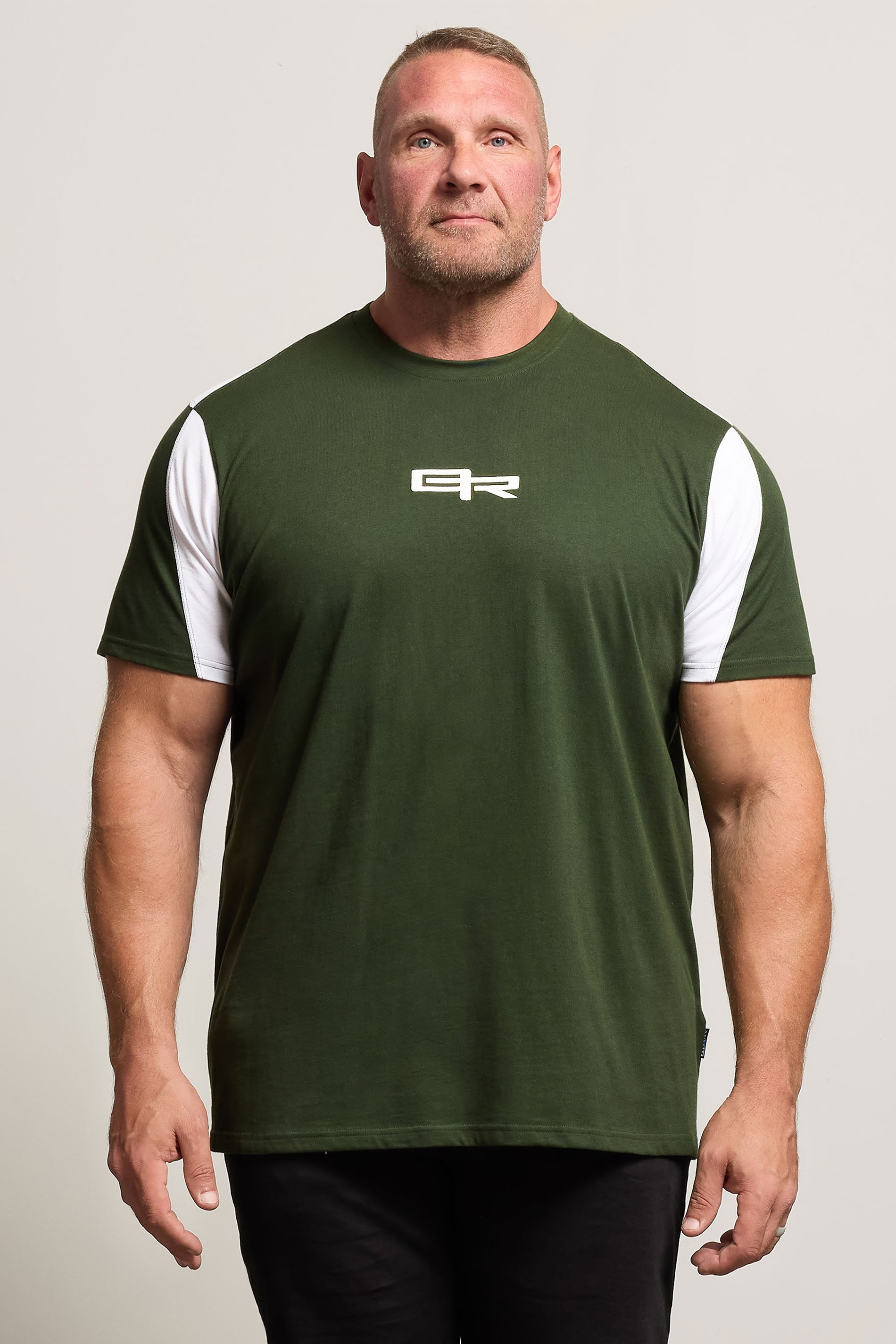 BadRhino Big & Tall Green Logo Cut & Sew T-Shirt | BadRhino 1