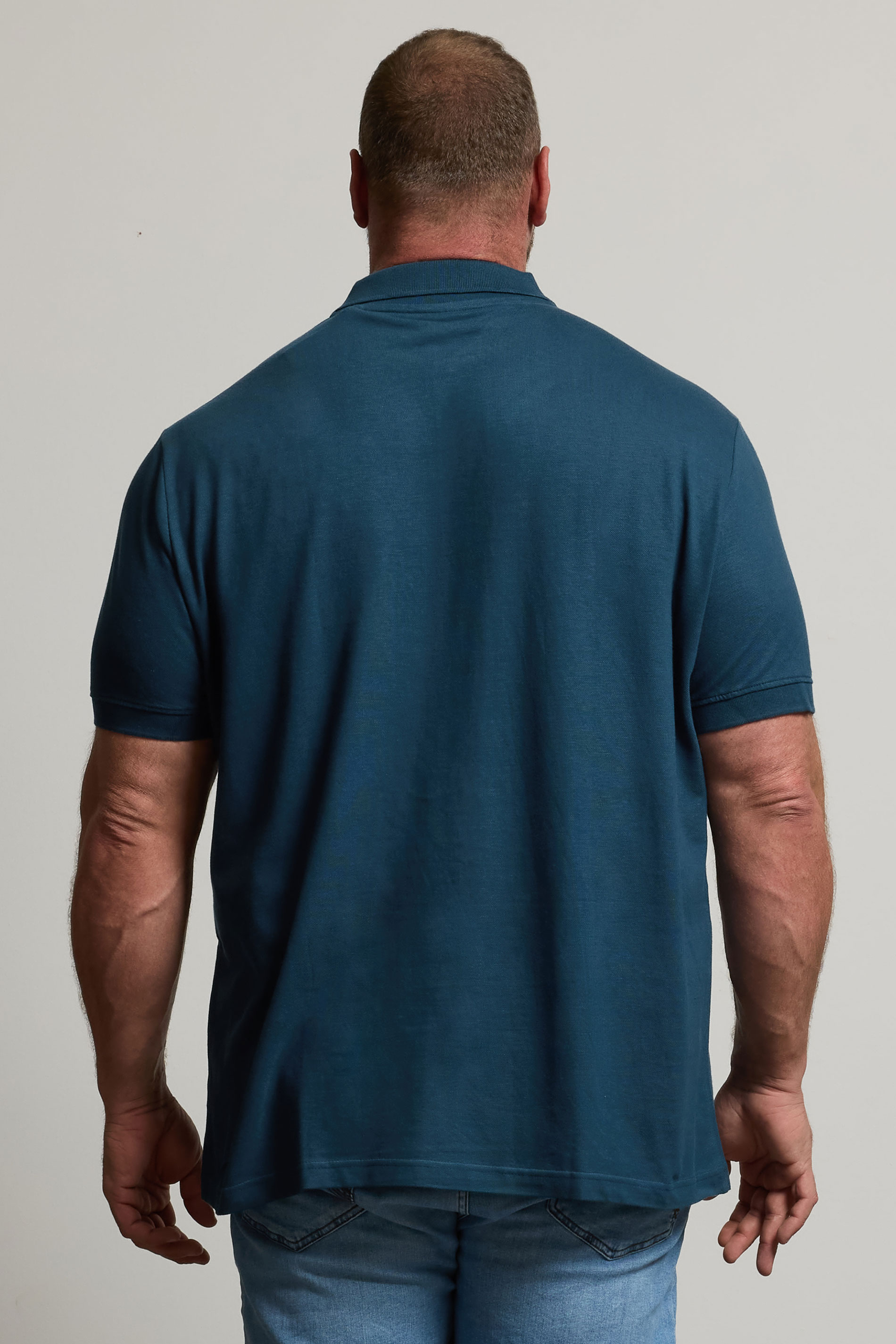 BadRhino Big & Tall Navy Teal Blue Core Polo Shirt | BadRhino 3