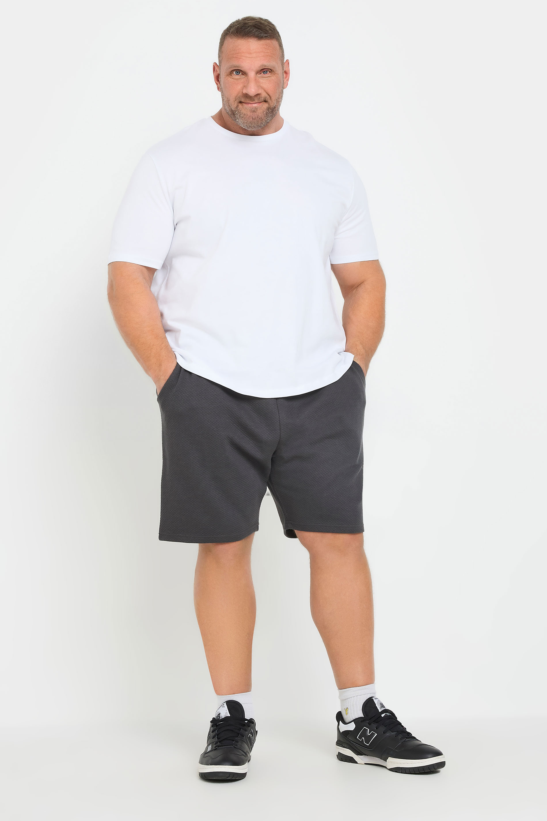 BadRhino Big & Tall Grey Diamond Quilted shorts | BadRhino 2