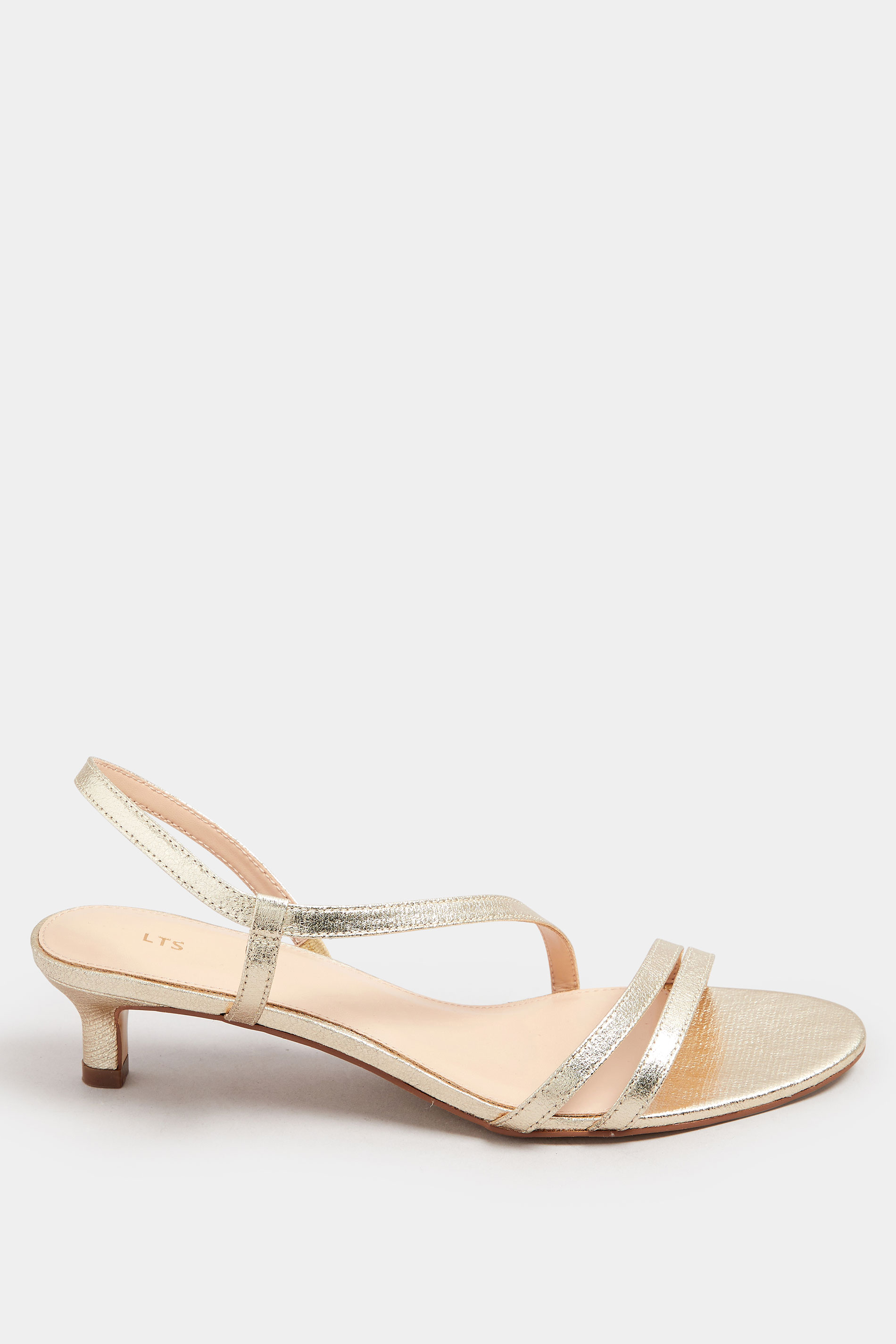 LTS Gold Slingback Kitten Heel In Standard Fit | Long Tall Sally 3