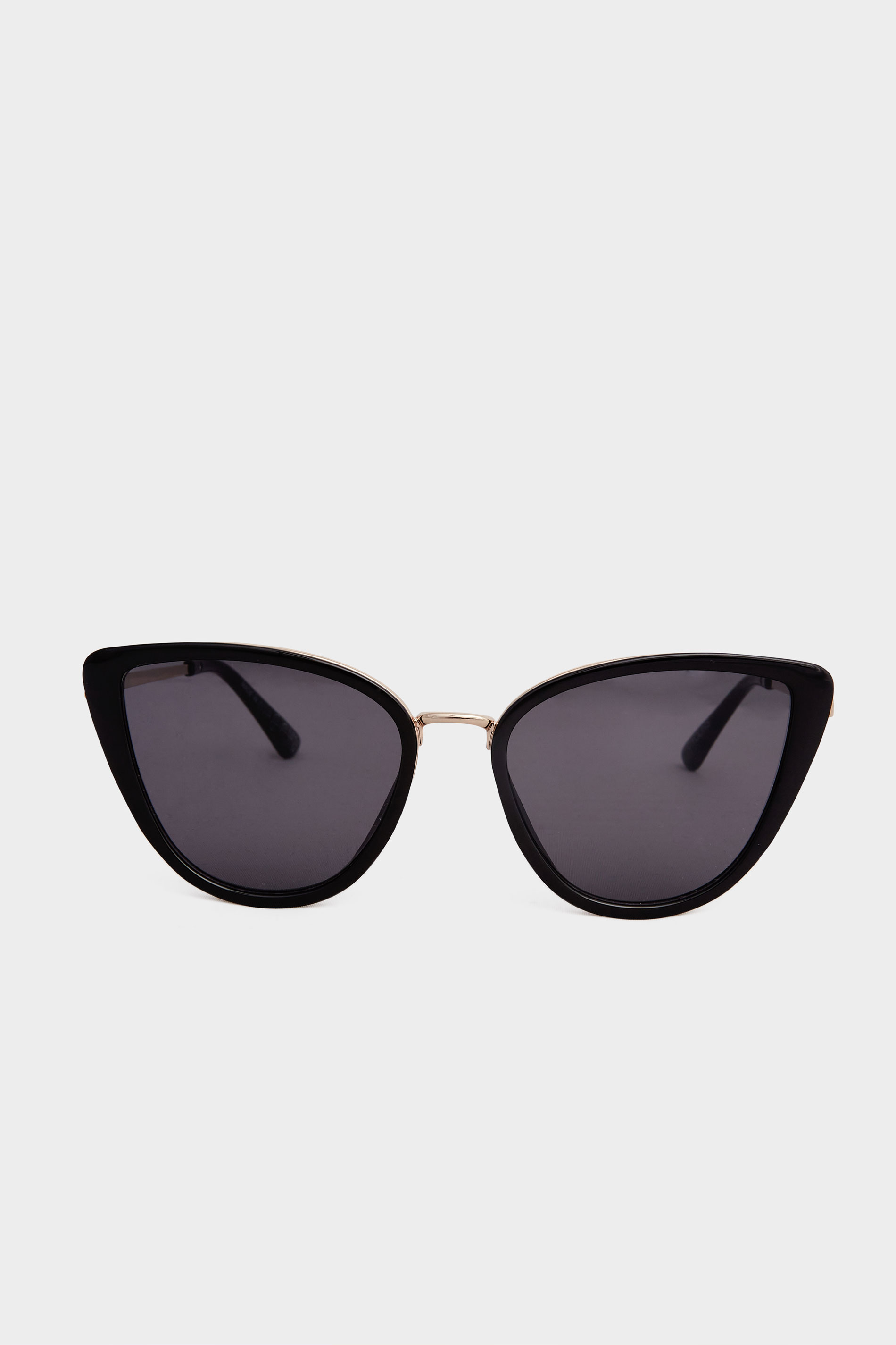 Plus Size Black & Gold Oversized Cat Eye Sunglasses | Yours Clothing 3