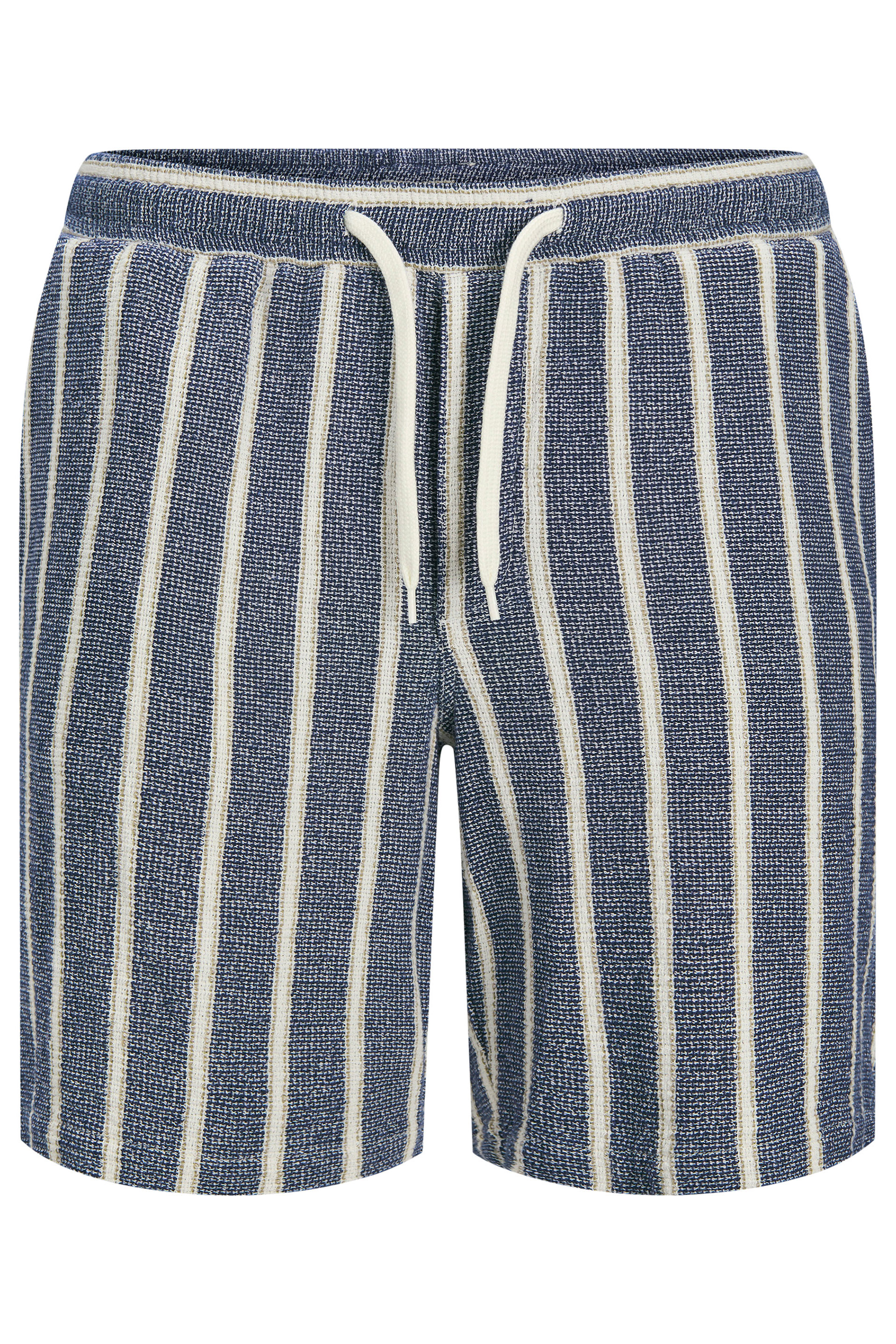 JACK & JONES Big & Tall Blue & White Stripe Jogger Shorts | BadRhino 3