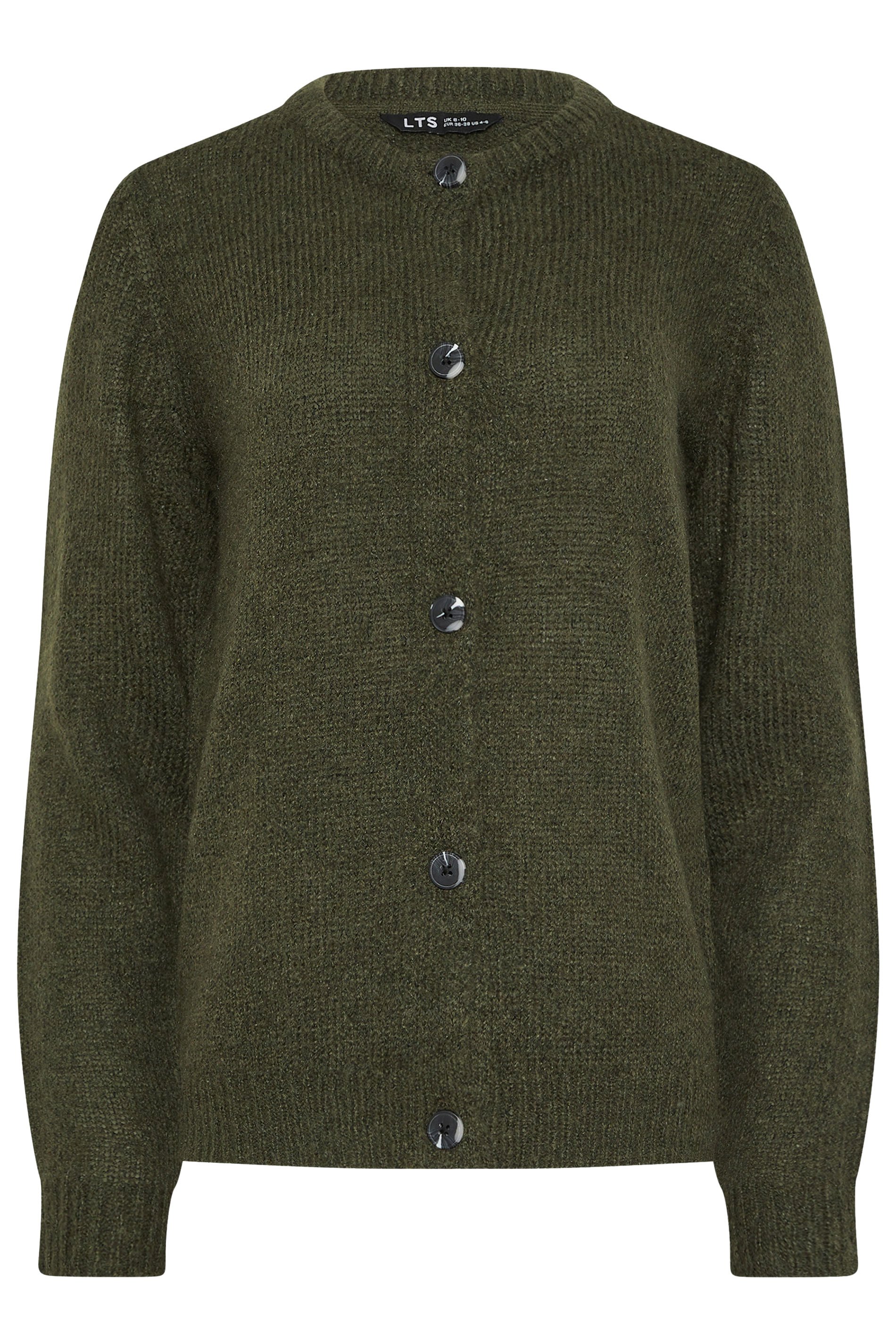 LTS Tall Khaki Green Knitted Button Cardigan | Long Tall Sally 6