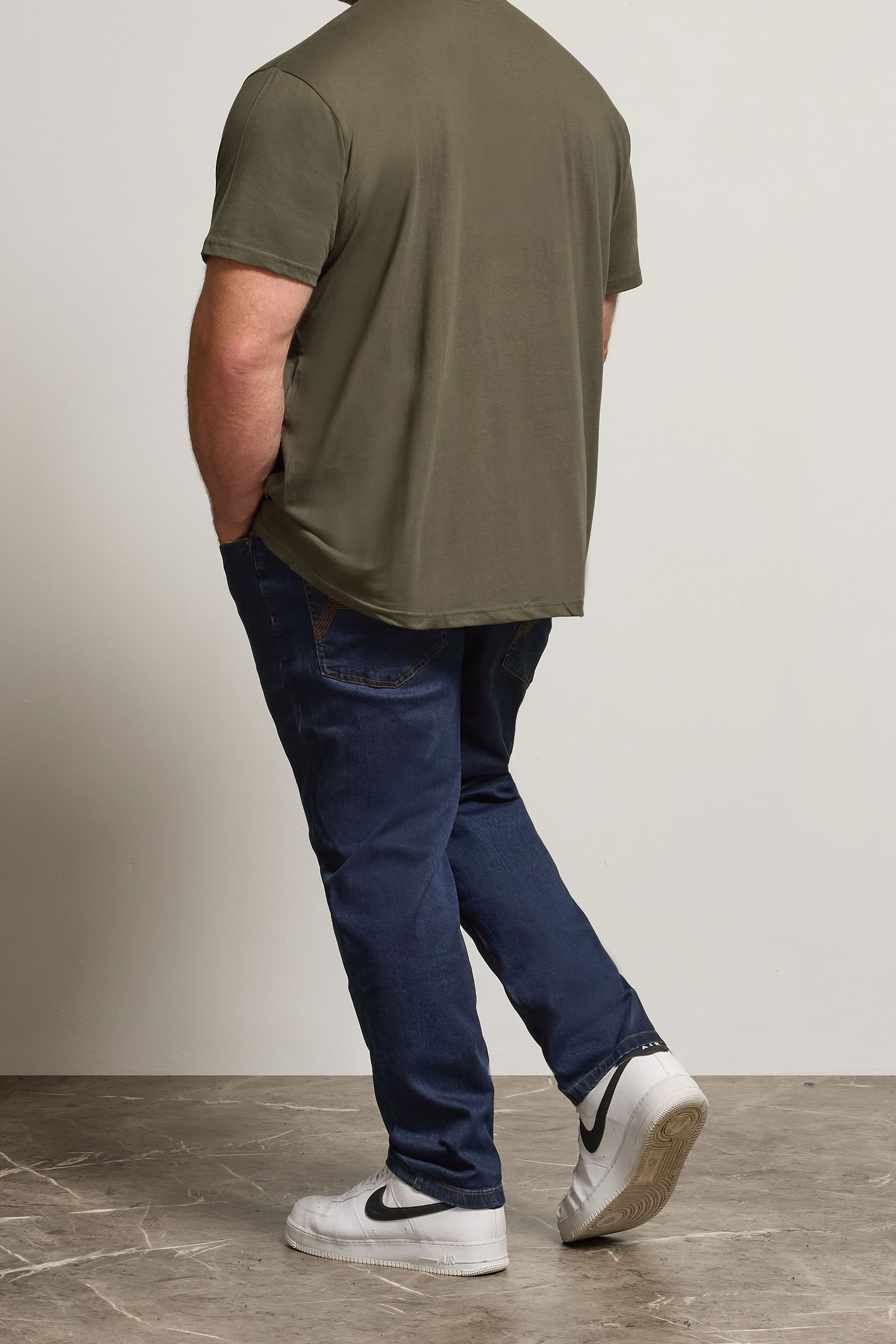 BadRhino Big & Tall Indigo Blue Straight Leg Stretch Jeans | BadRhino 3