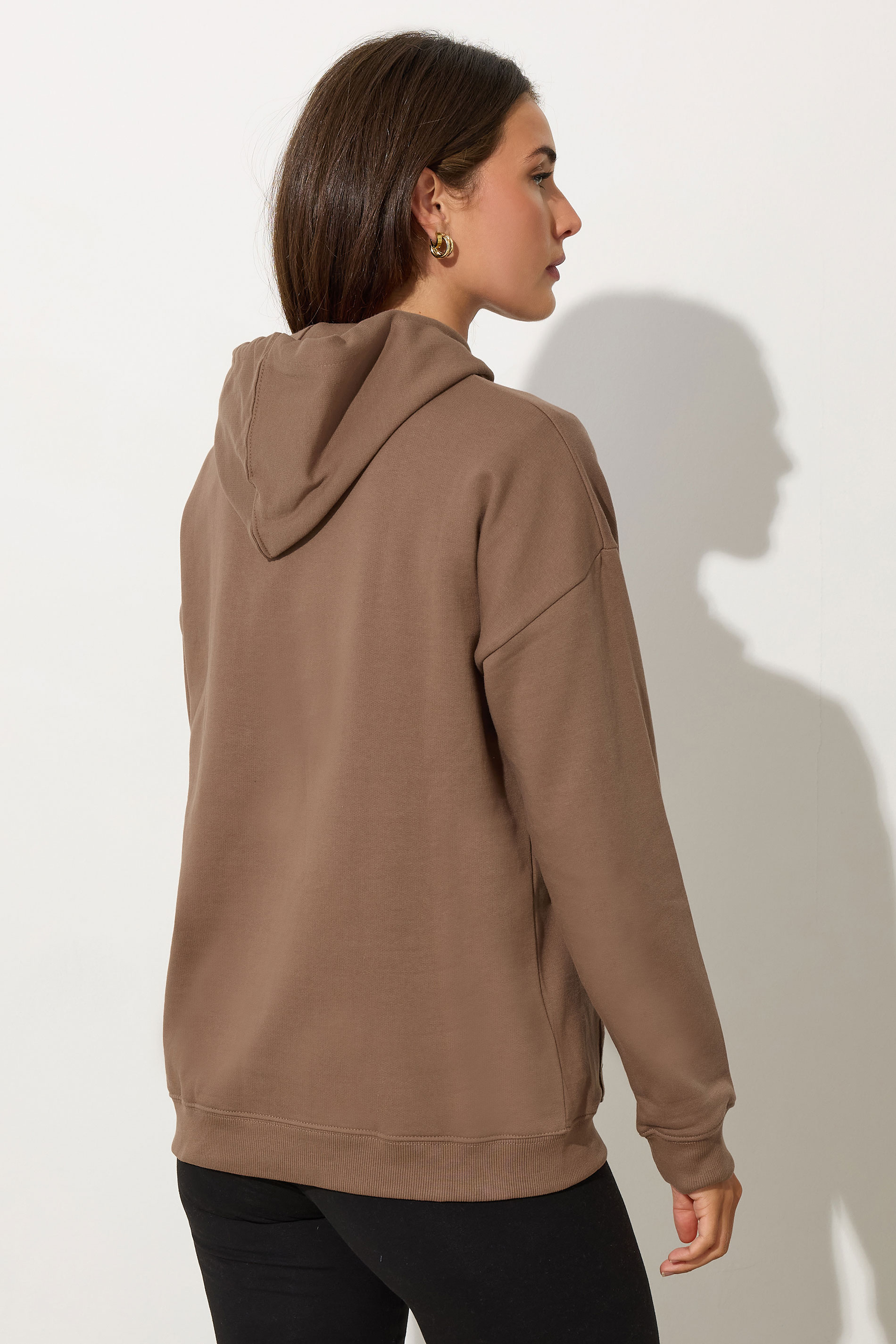 LTS Tall Women's Brown Drawstring Hoodie | Long Tall Sally 3