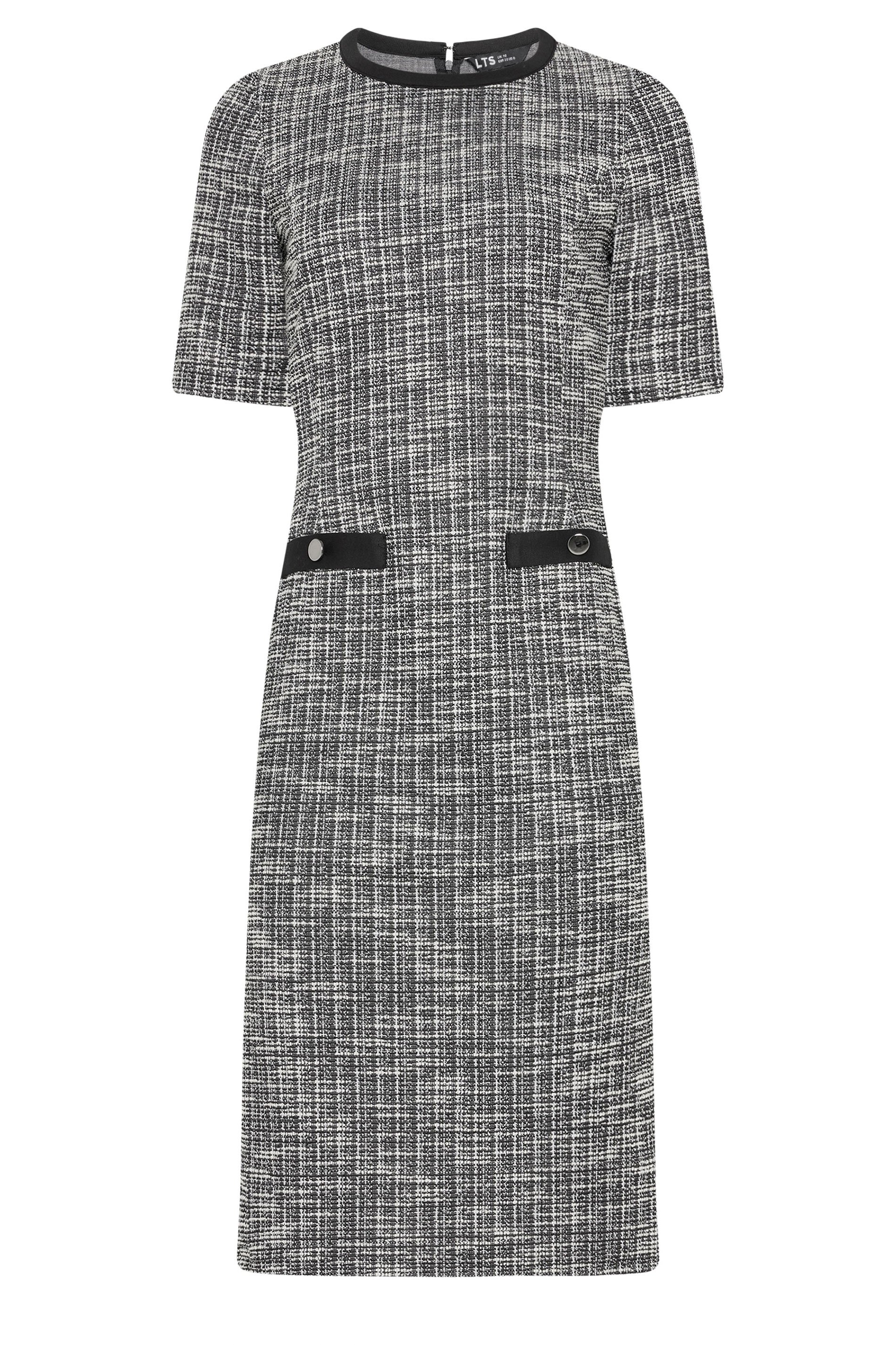 LTS Tall Black Boucle Midi Dress | Long Tall Sally 5