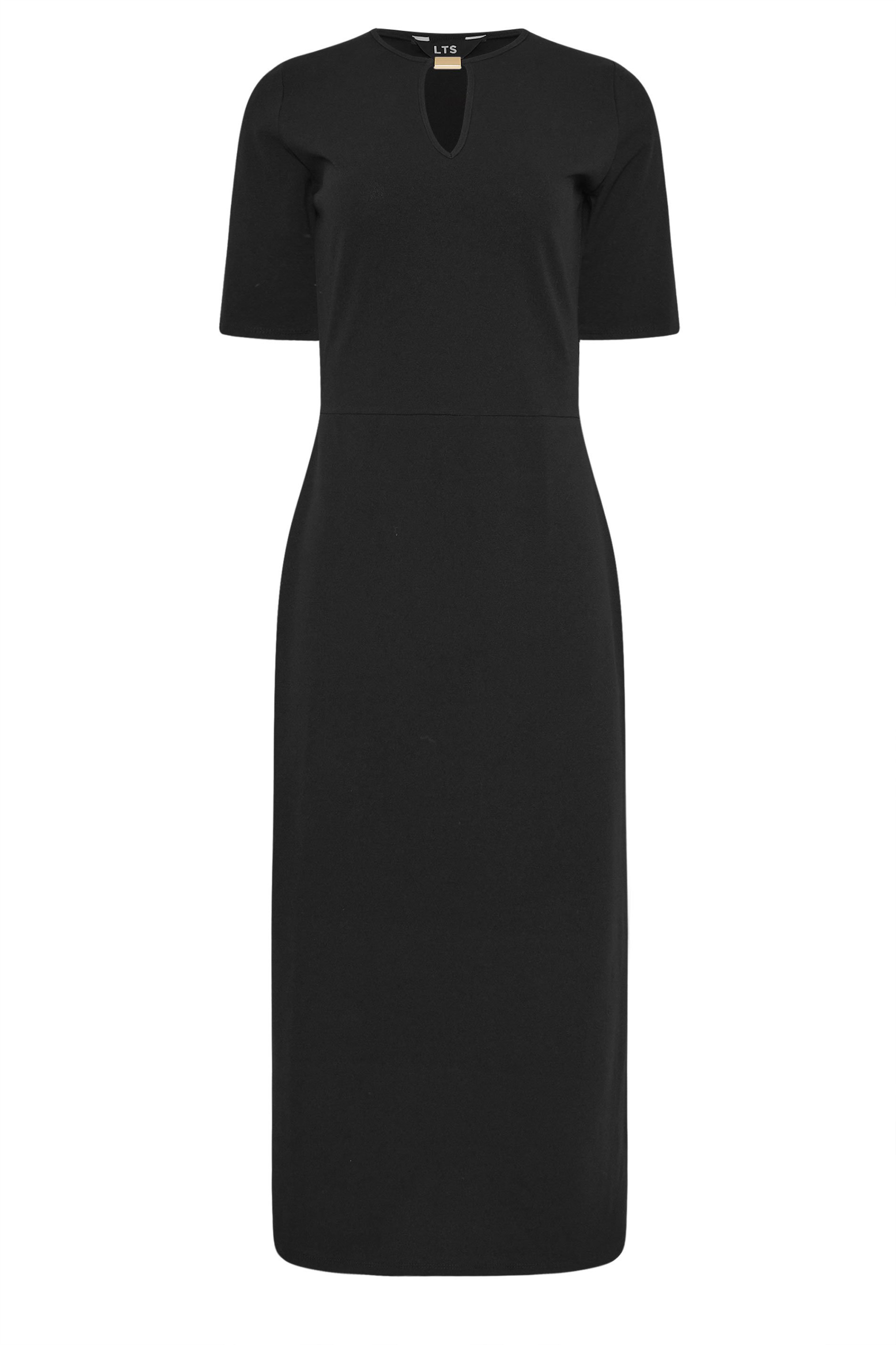 LTS Tall Black Keyhole Midi Dress | Long Tall Sally 5