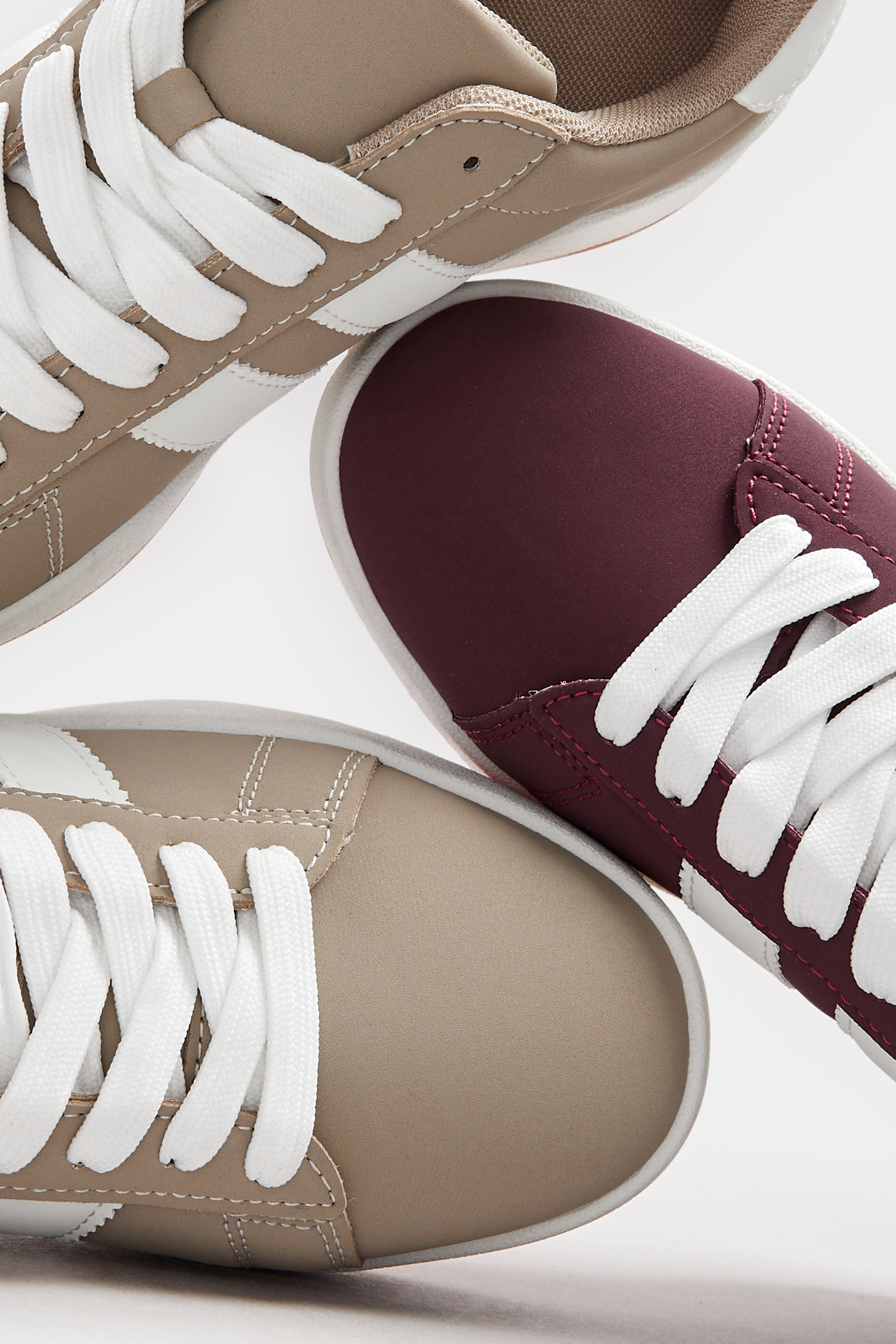 Mocha Brown Padded Lace Up Trainers In Wide E Fit | Yours Clothing 6