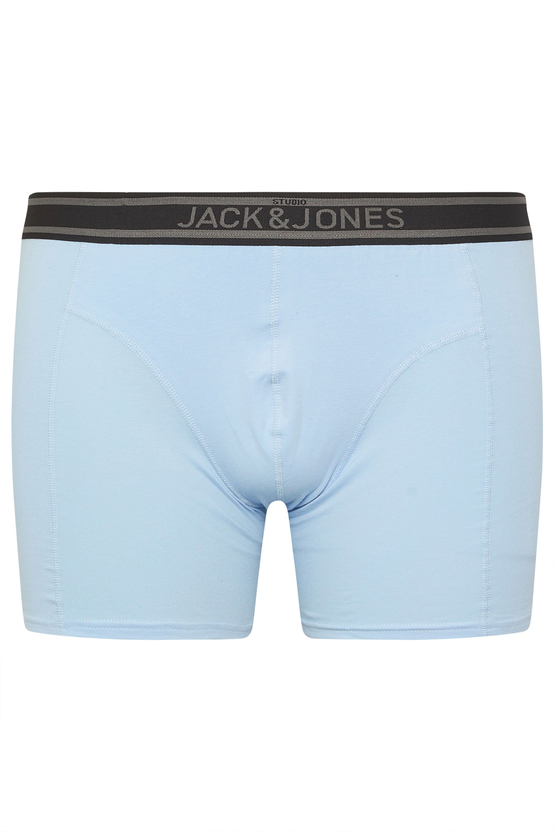 JACK & JONES Big & Tall 5 PACK Blue & Black Boxers | BadRhino 8