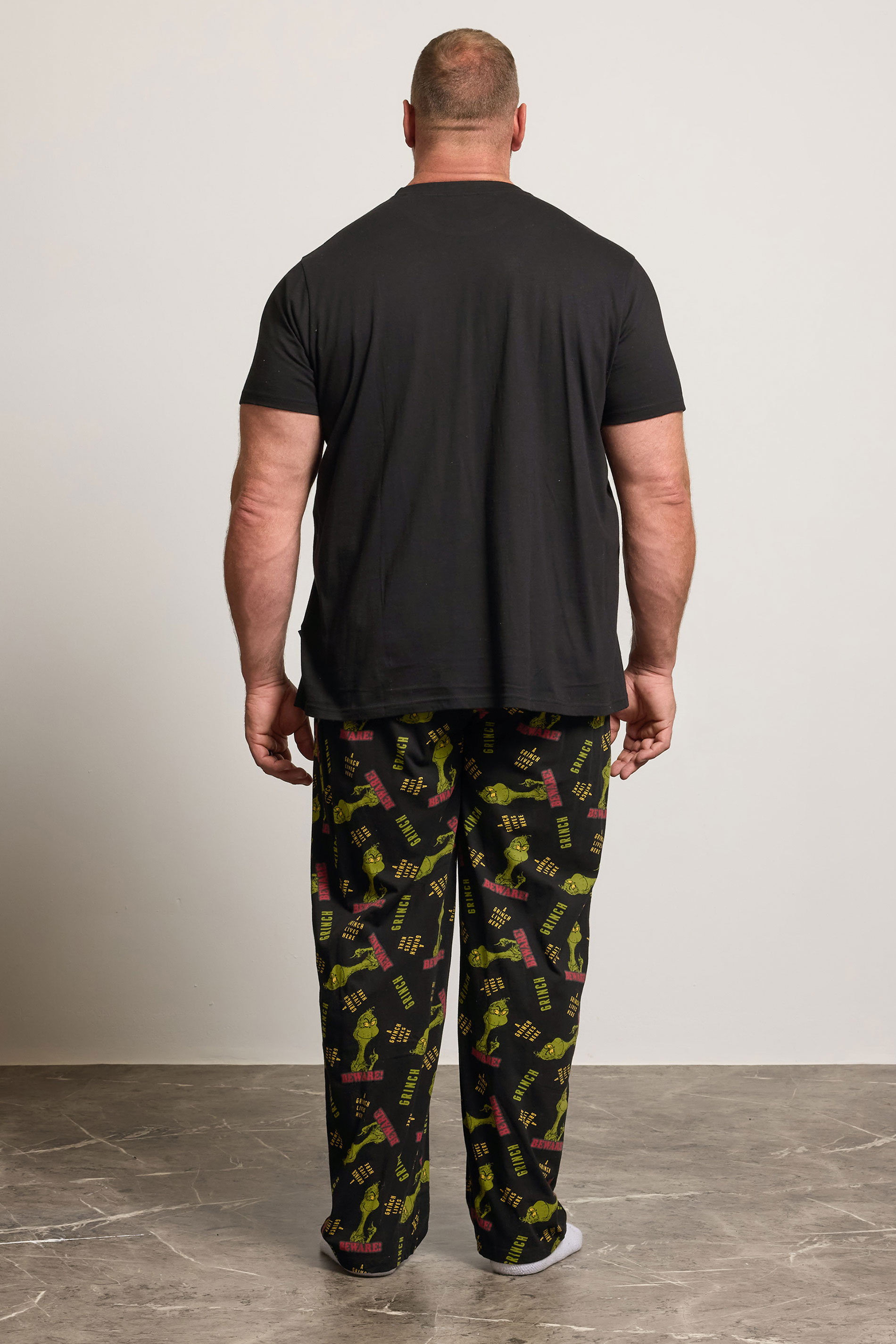 BadRhino Big & Tall Black Grinch Pyjama Set | BadRhino 3