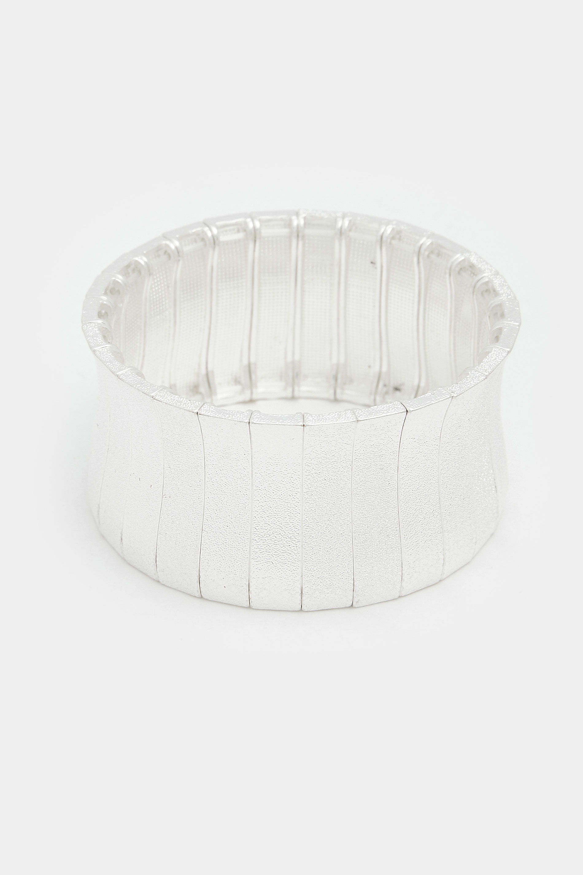 Silver Tone Statement Stretch Bracelet | Yours Clothing 3