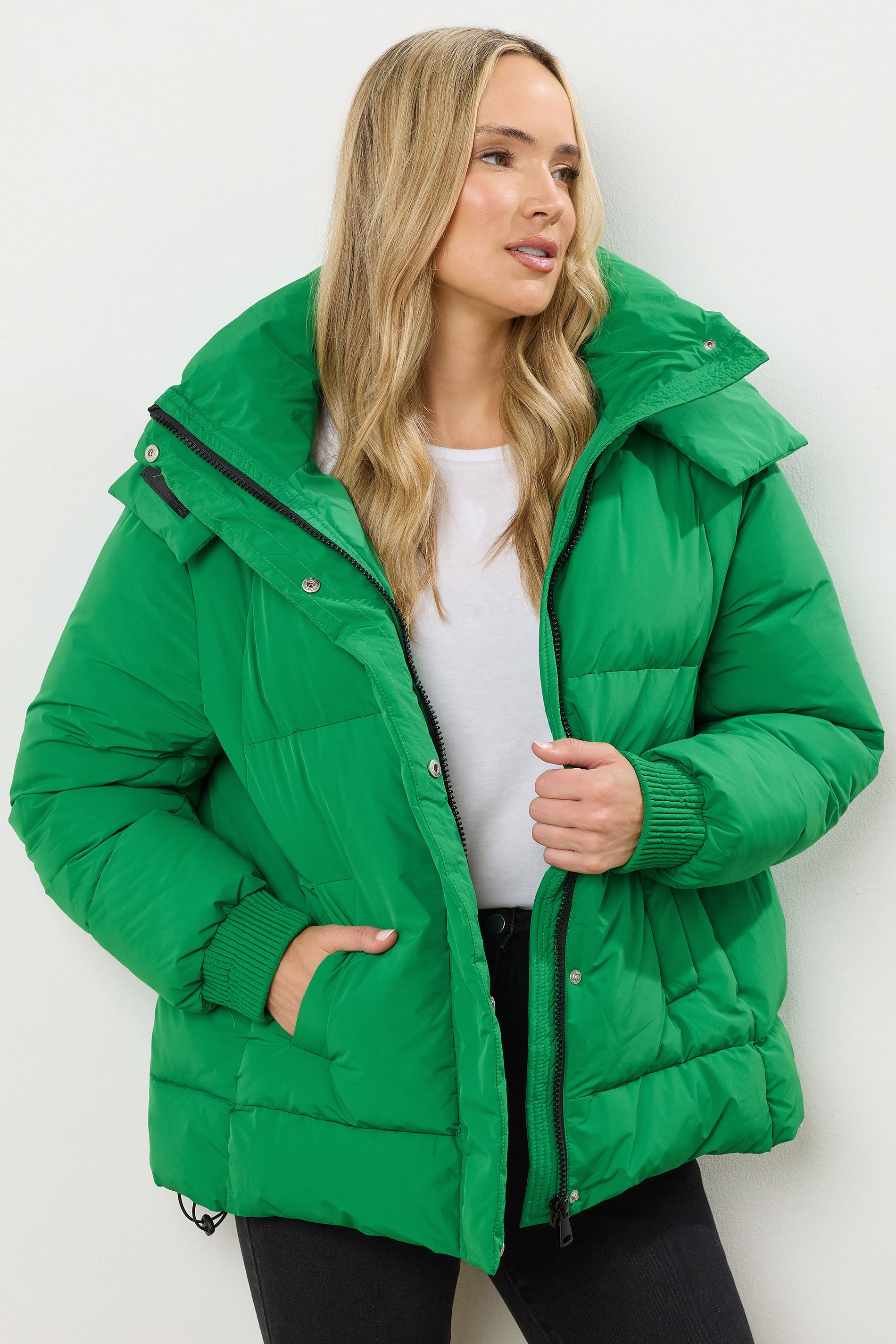 LTS Tall Green Oversized Padded Coat | Long Tall Sally 2
