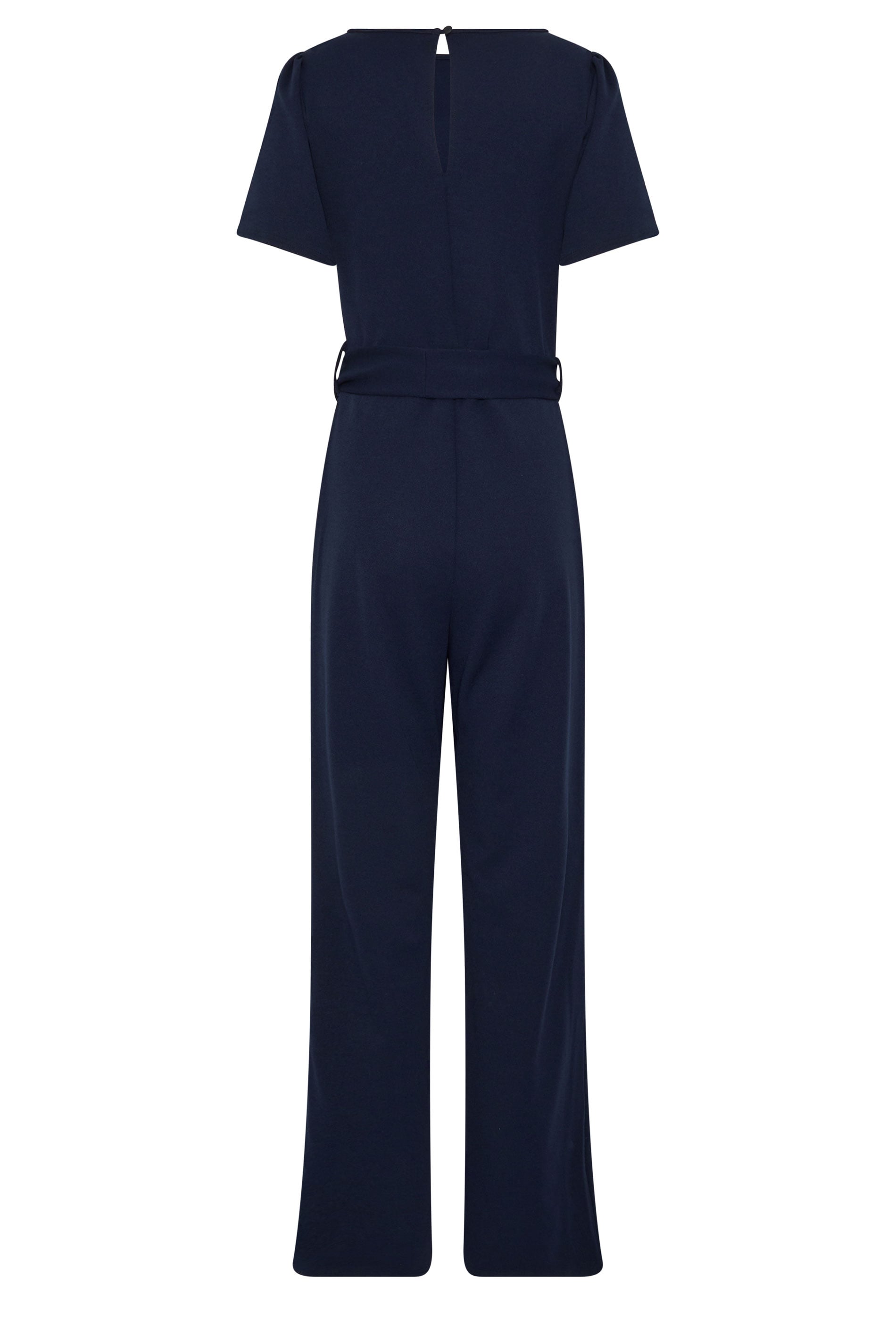 LTS Tall Women's Navy Blue Scuba Button Front Jumpsuit | Long Tall Sally 6