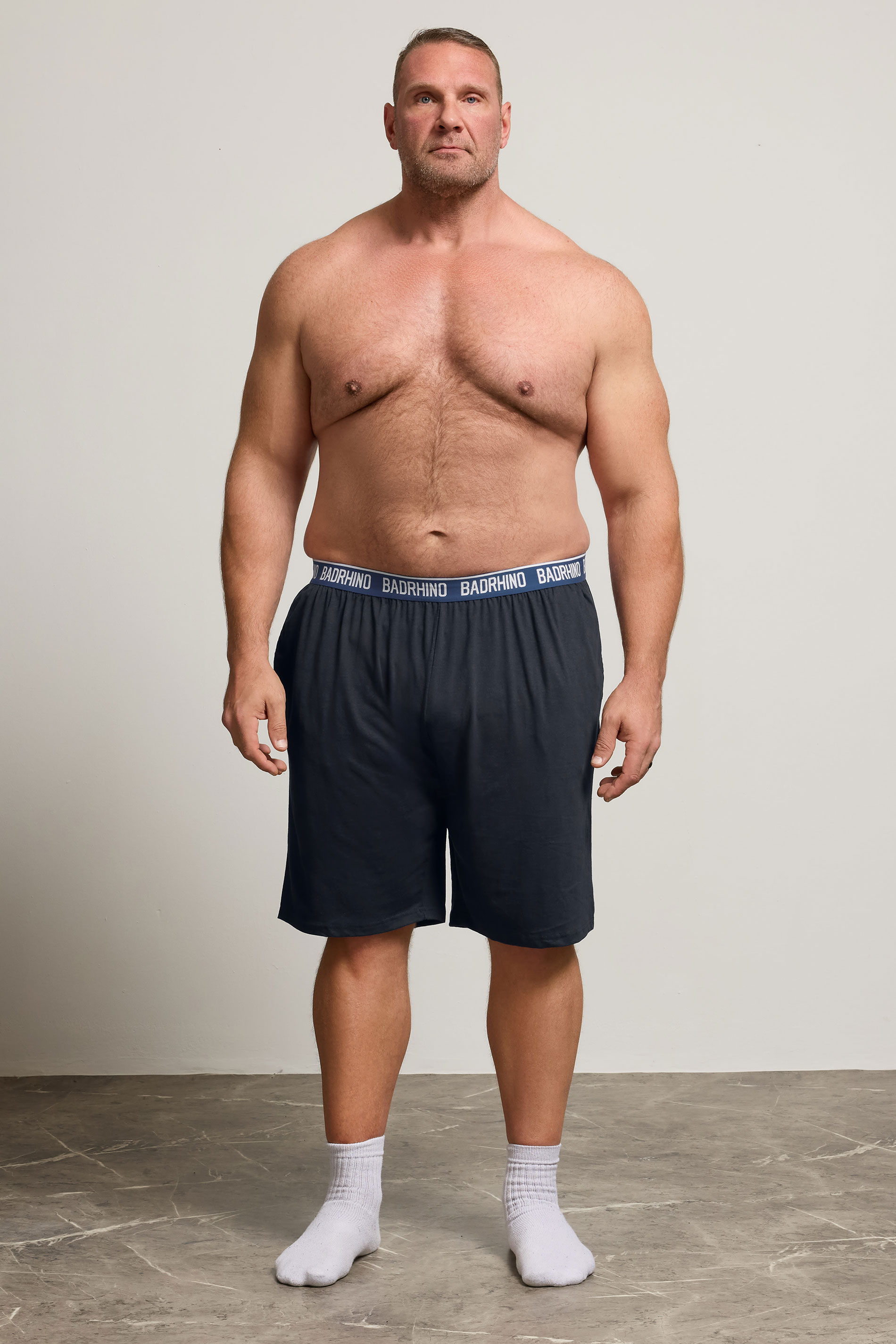 BadRhino Big & Tall Navy Blue Lounge Shorts | BadRhino 2