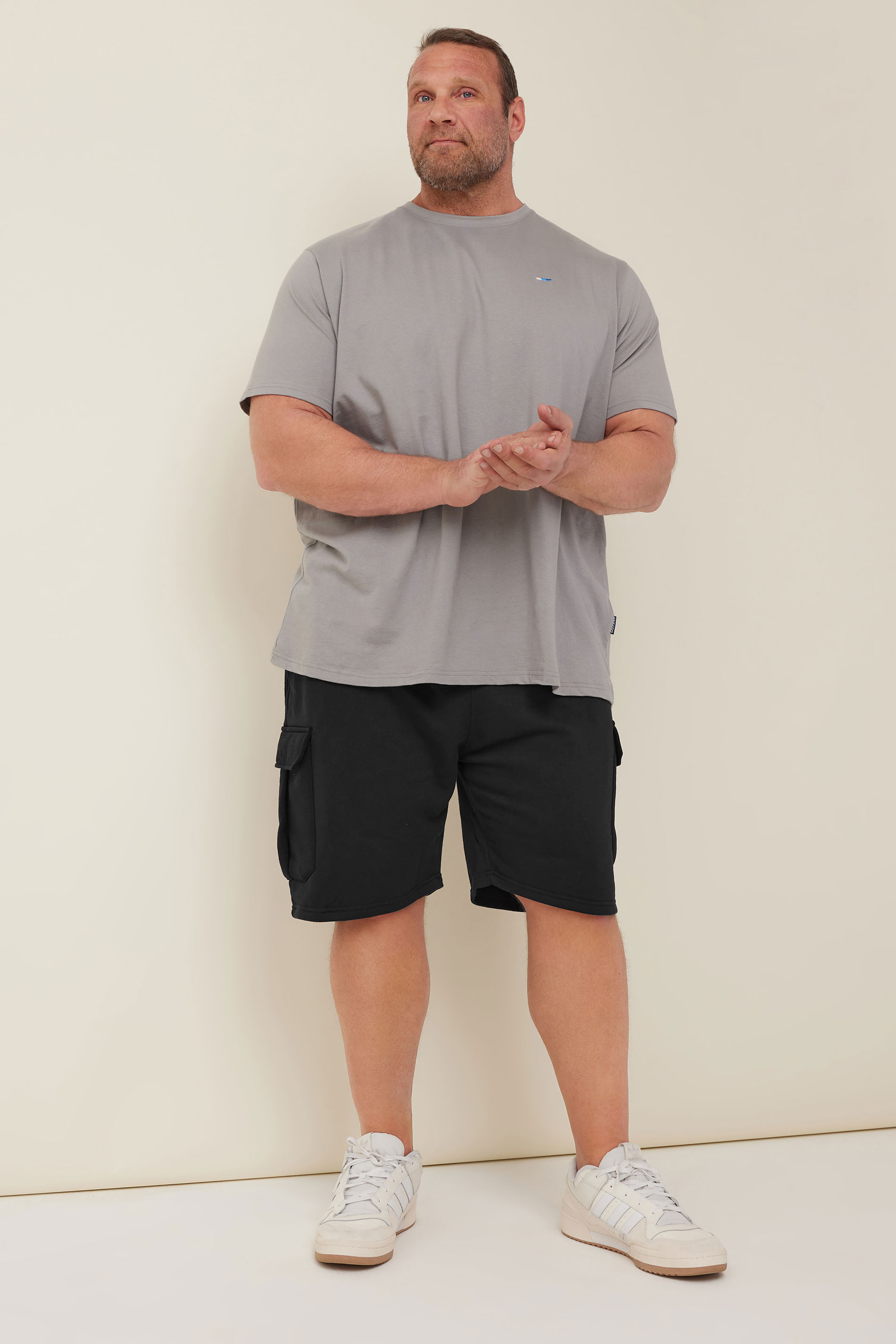 BadRhino Black Essential Cargo Jogger Shorts | BadRhino 2