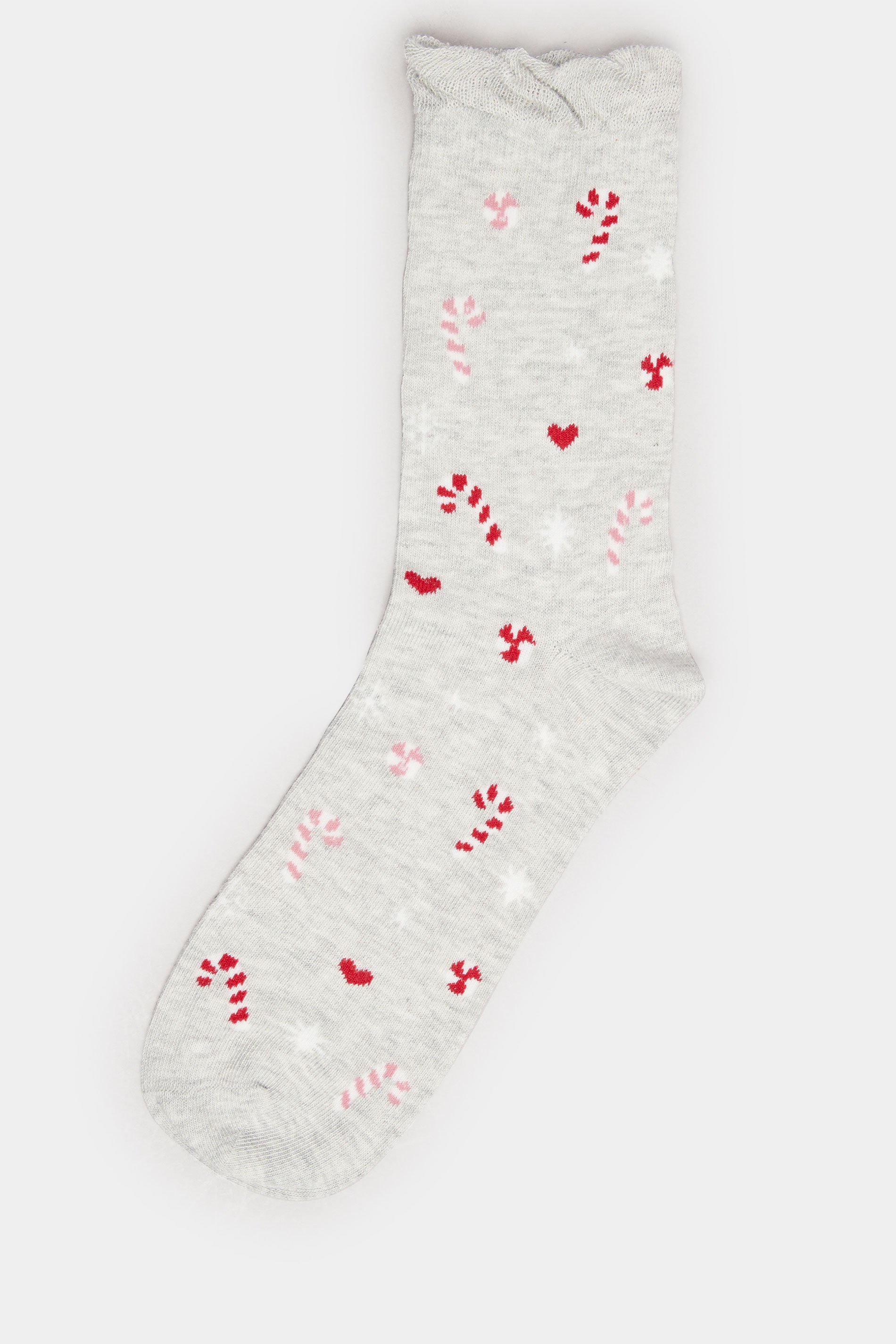 YOURS 4 PACK Plus Size Blue & Red Gingerbread Christmas Socks | Yours Clothing 6