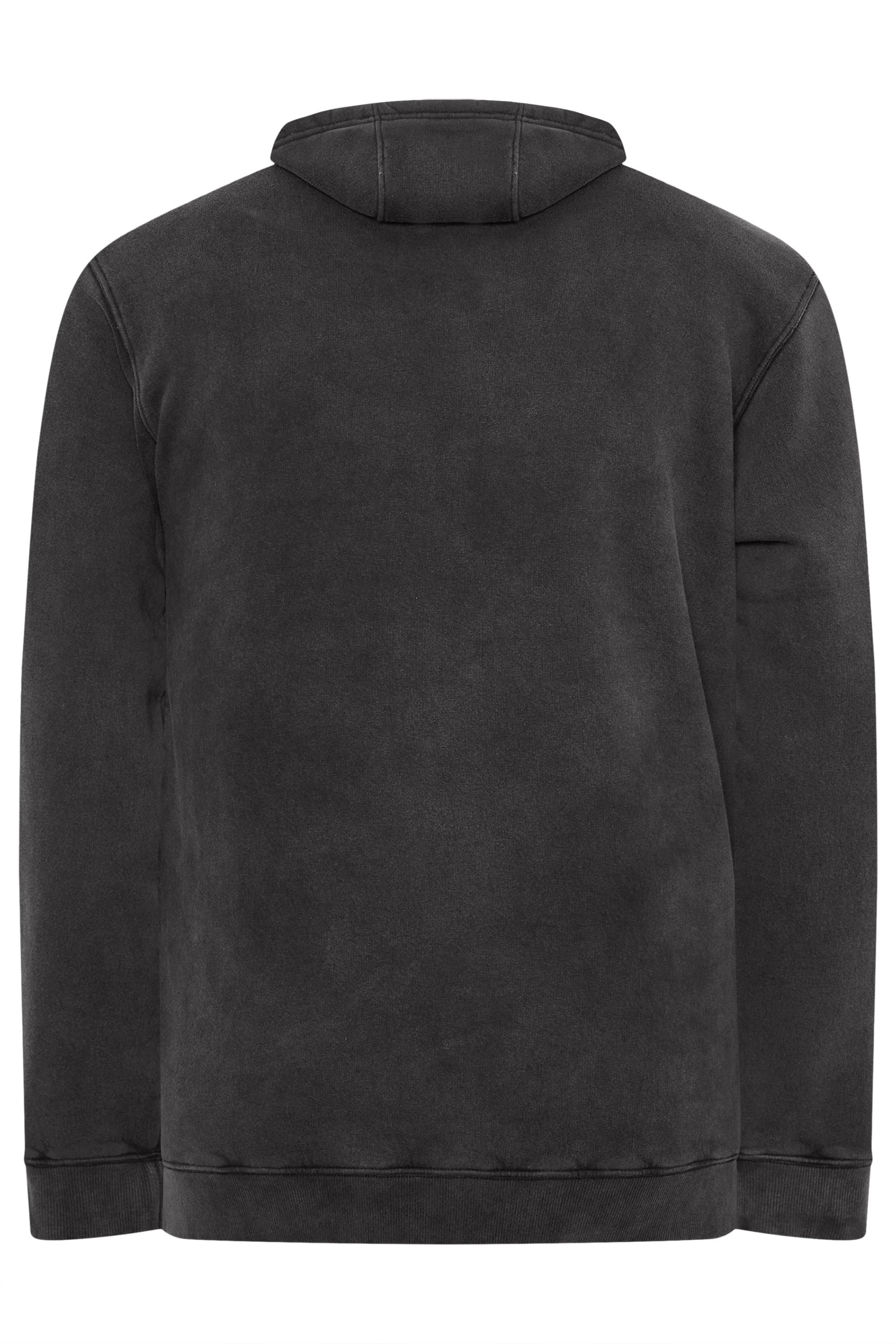 BadRhino Big & Tall Black Sun Bleached Hoodie | BadRhino 3
