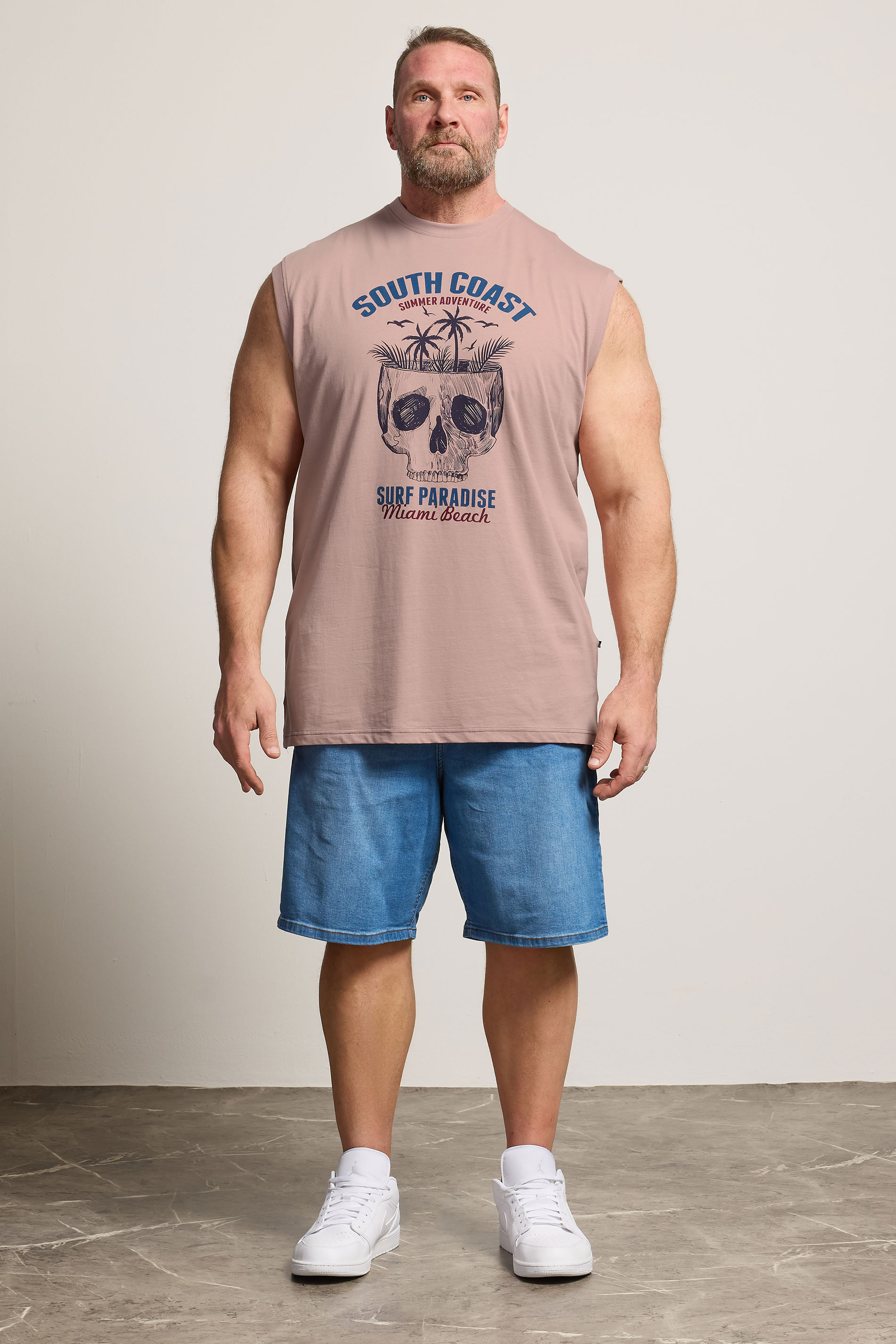 KAM Big & Tall  Pink South Coast Muscle Vest | BadRhino 1