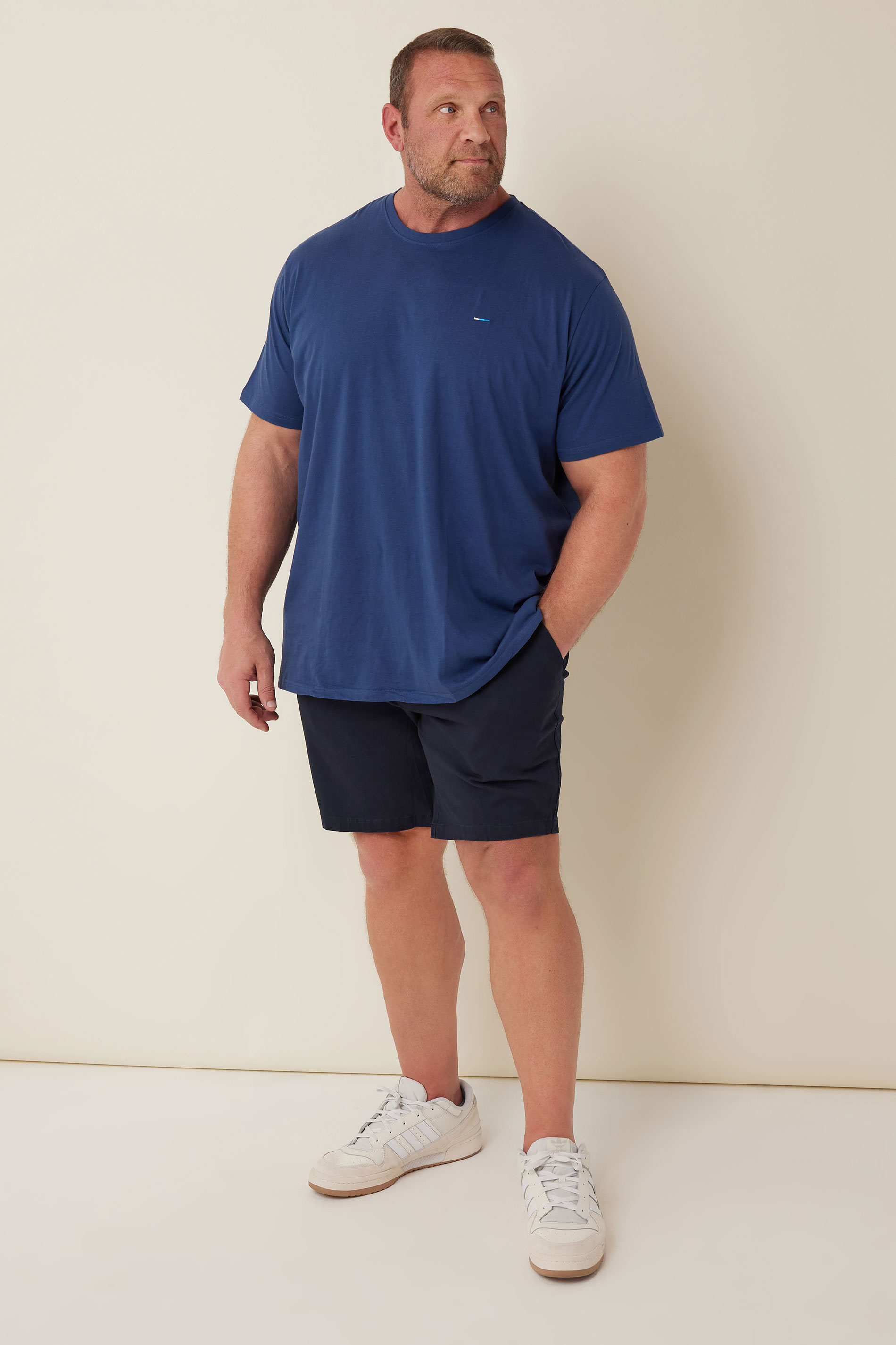 BadRhino Navy Blue Stretch Chino Shorts | BadRhino 2