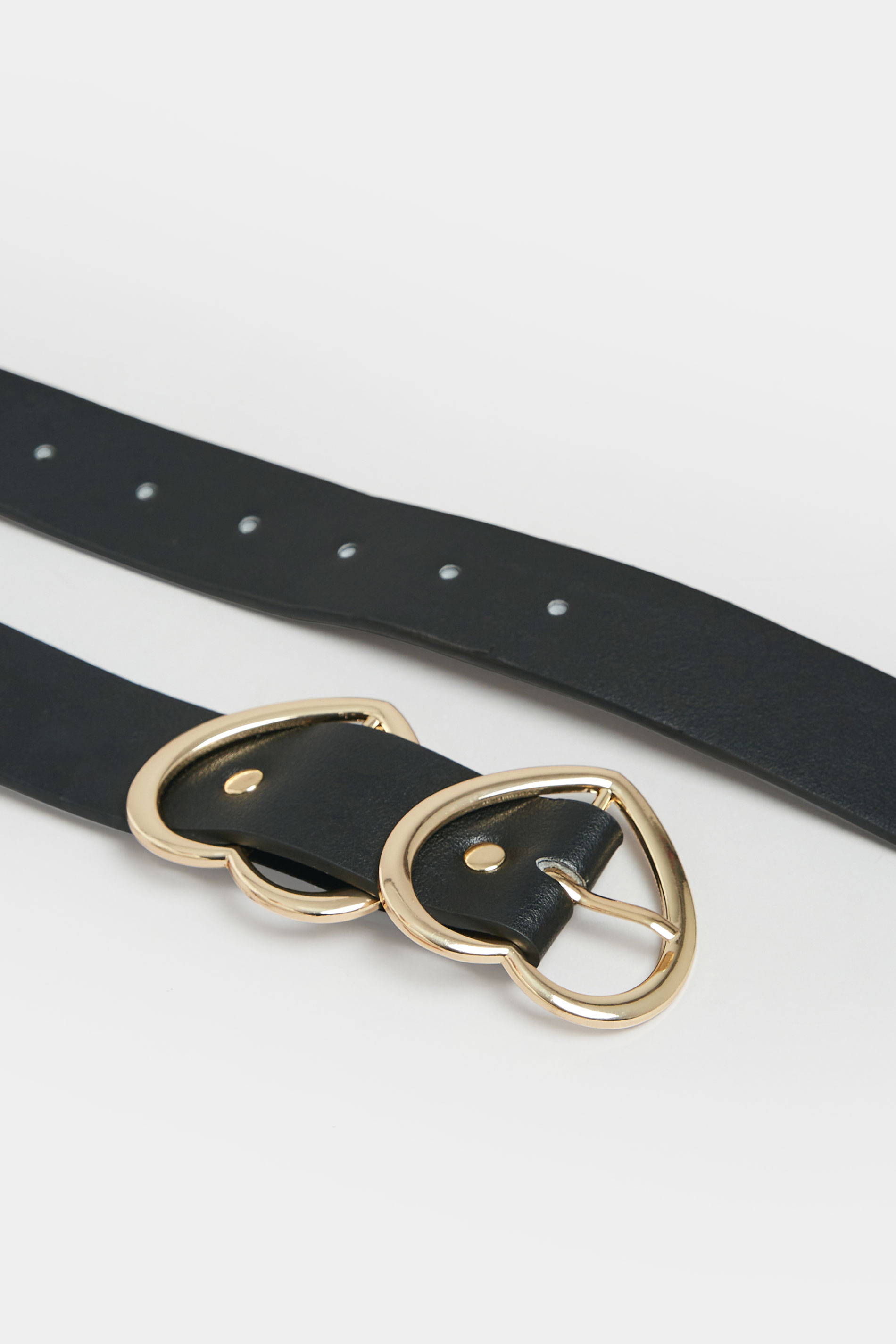 Black & Gold Double Heart Belt | Yours Clothing 3