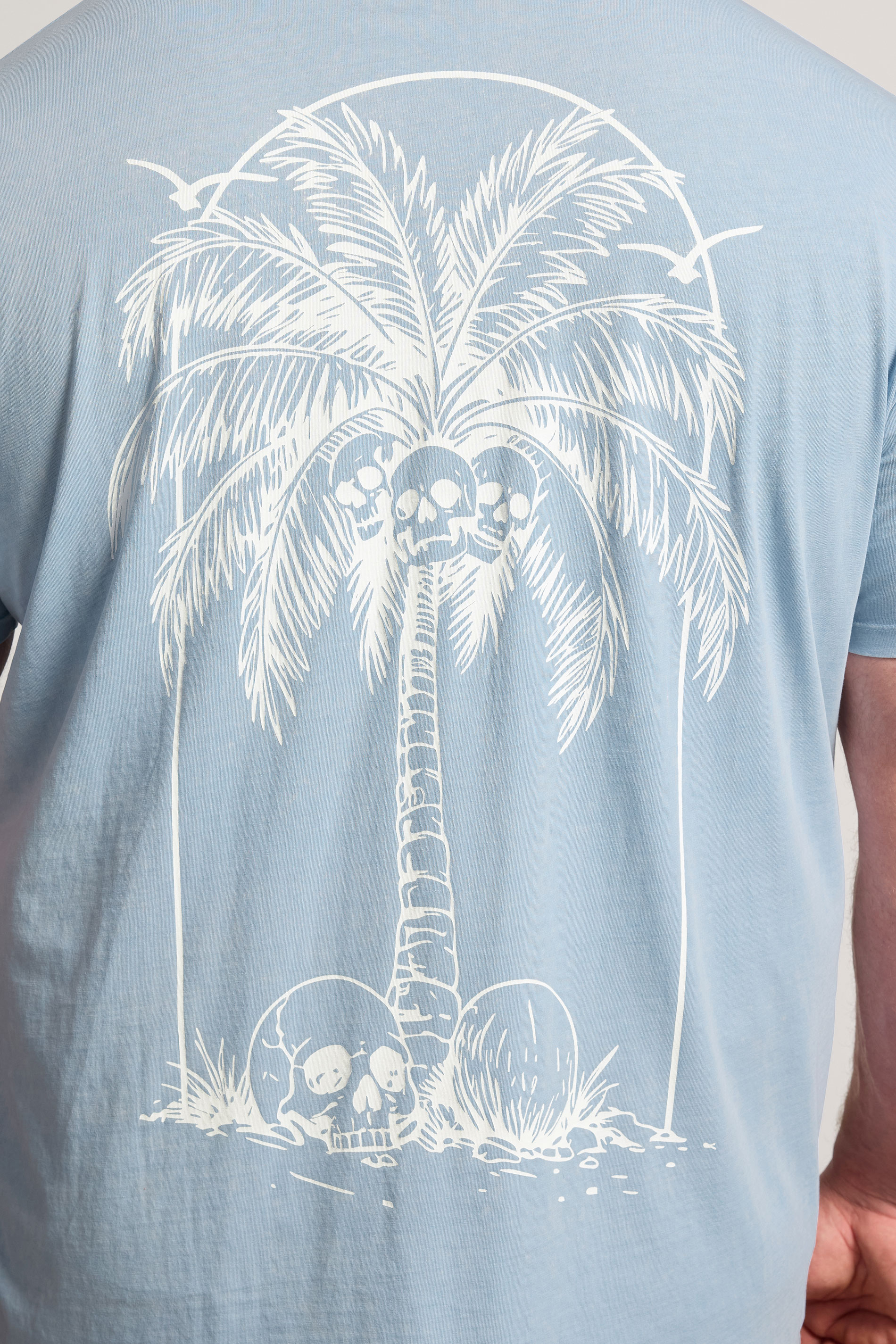 BadRhino Big & Tall Light Blue Acid Wash Graphic T-Shirt | BadRhino 5