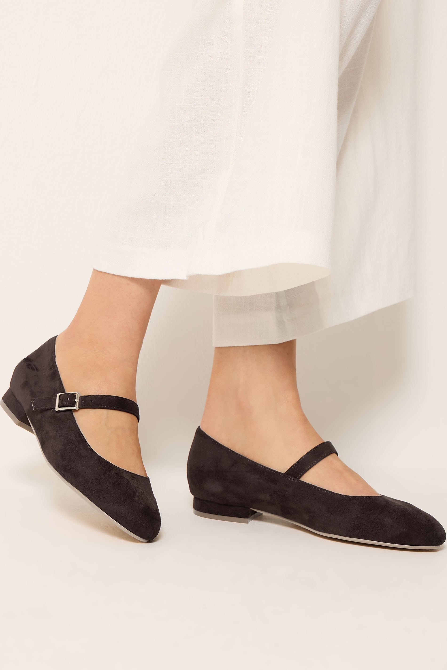 LTS Chocolate Brown Mary Jane Low Heel In Standard Fit | Long Tall Sally 2