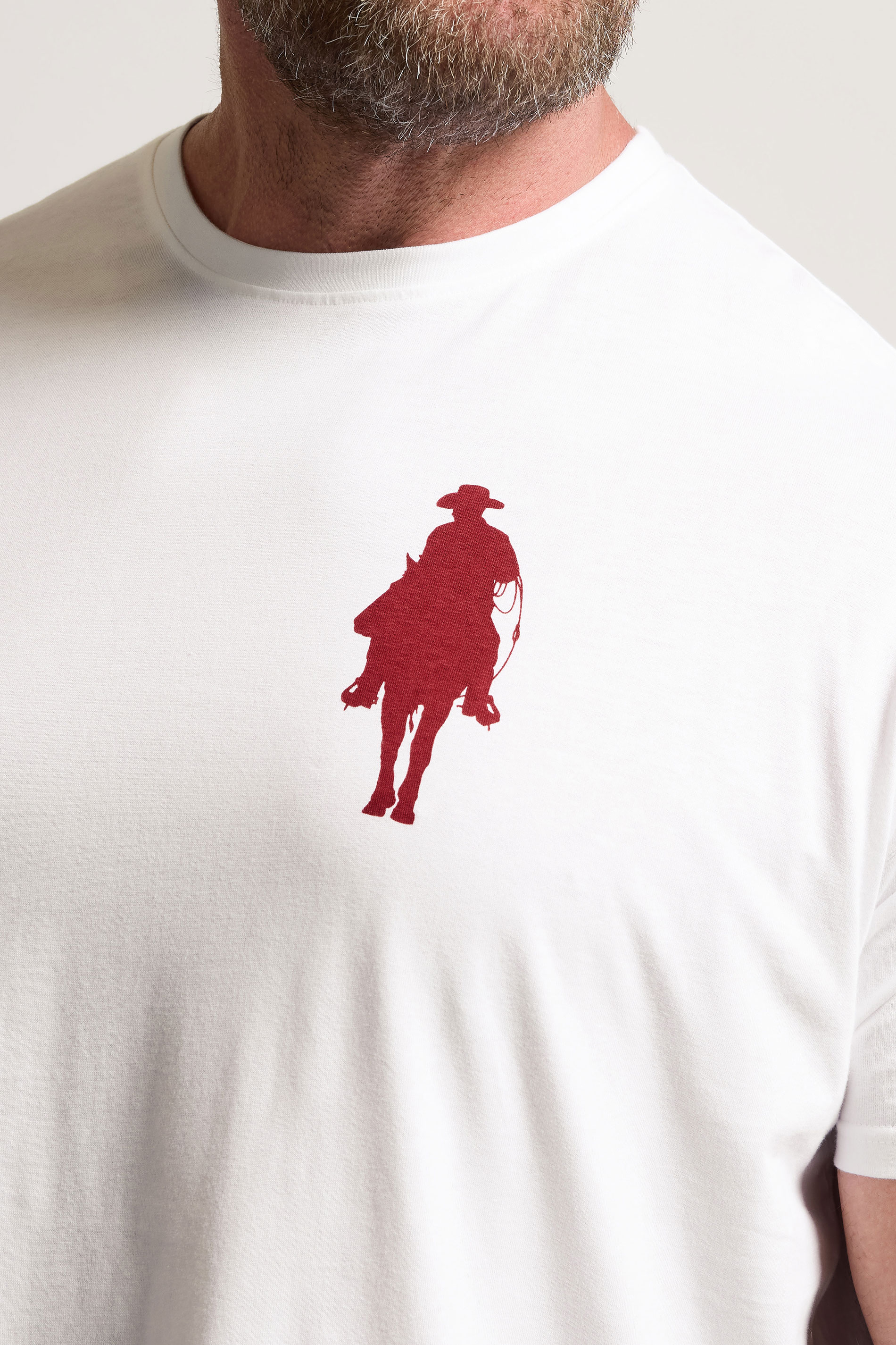 BadRhino Big & Tall White 'Pitchfork' Graphic T-Shirt | BadRhino 7