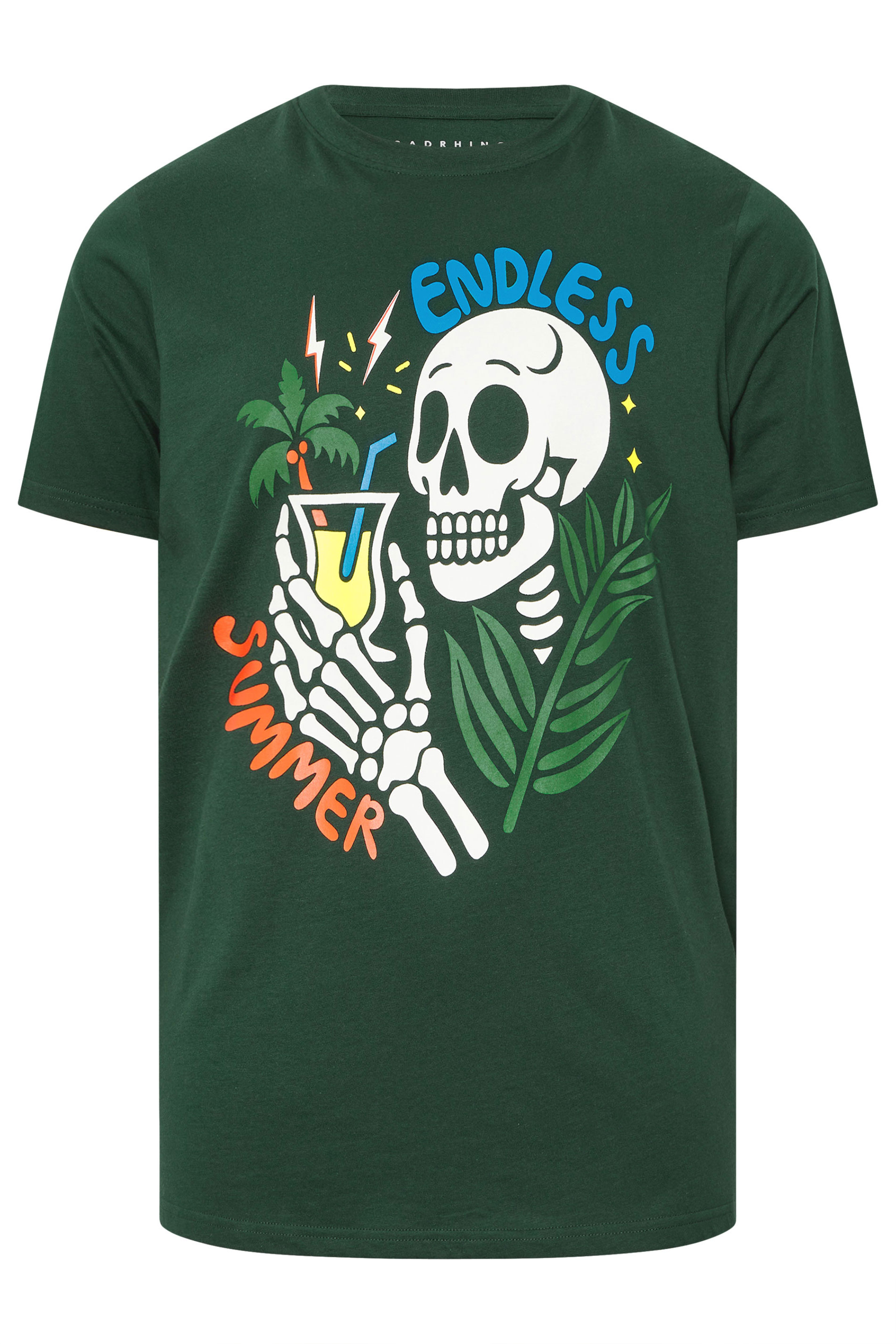 BadRhino Big & Tall Green 'Endless Summer' Graphic T-Shirt | BadRhino 6