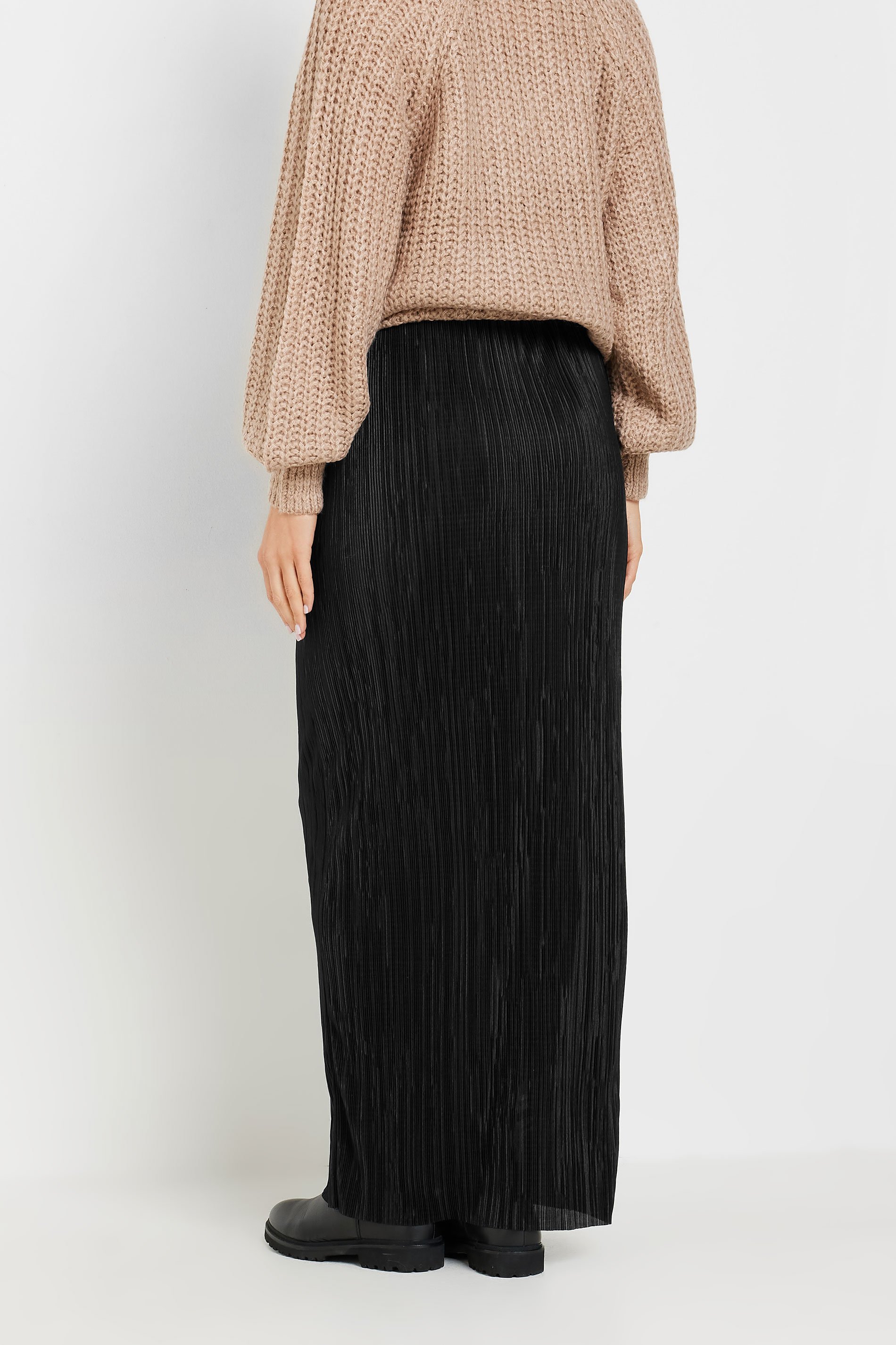 LTS Tall Black Plisse Maxi Skirt | Long Tall Sally 3