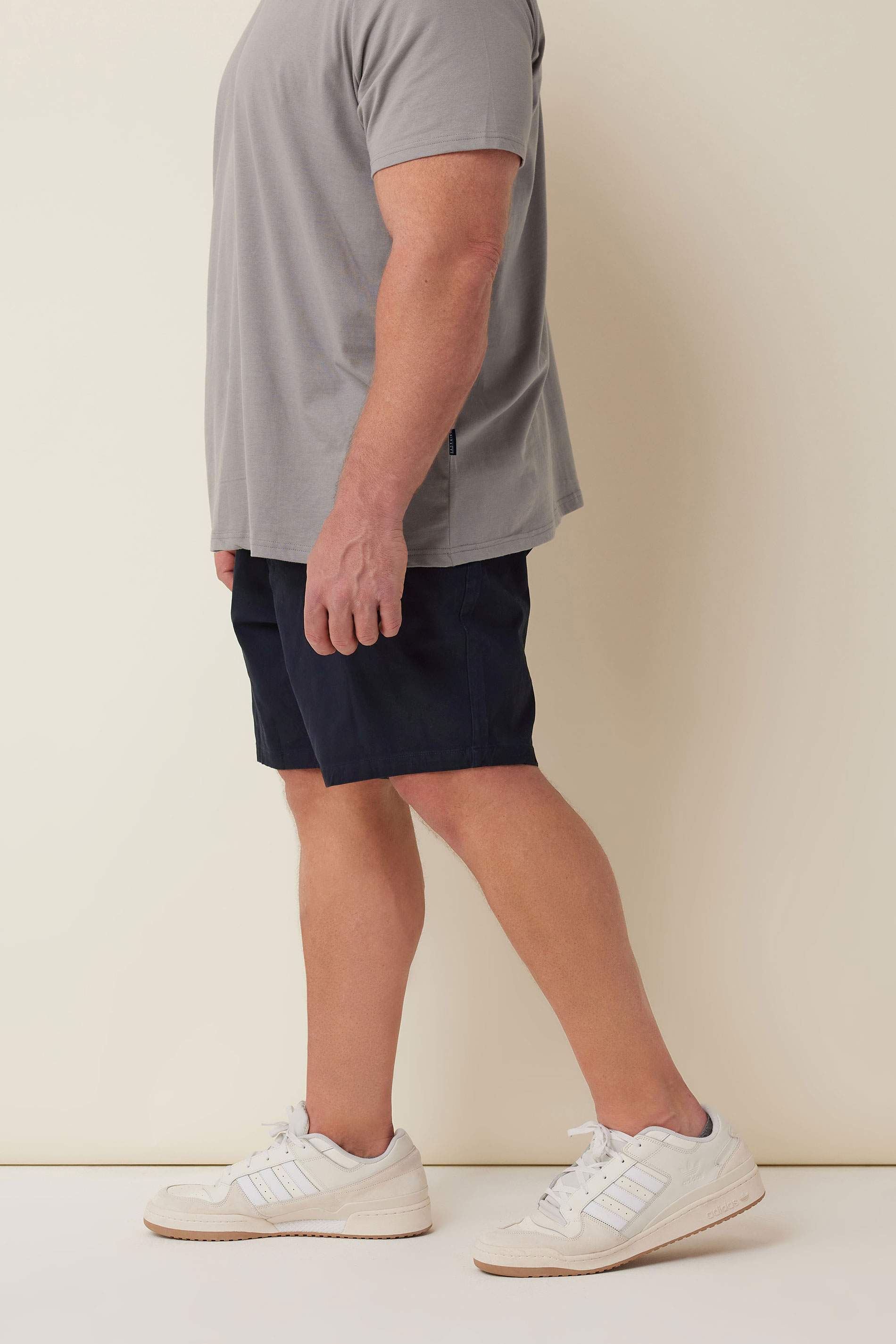BadRhino Navy Blue Stretch Elasticated Waist Chino Shorts | BadRhino 4