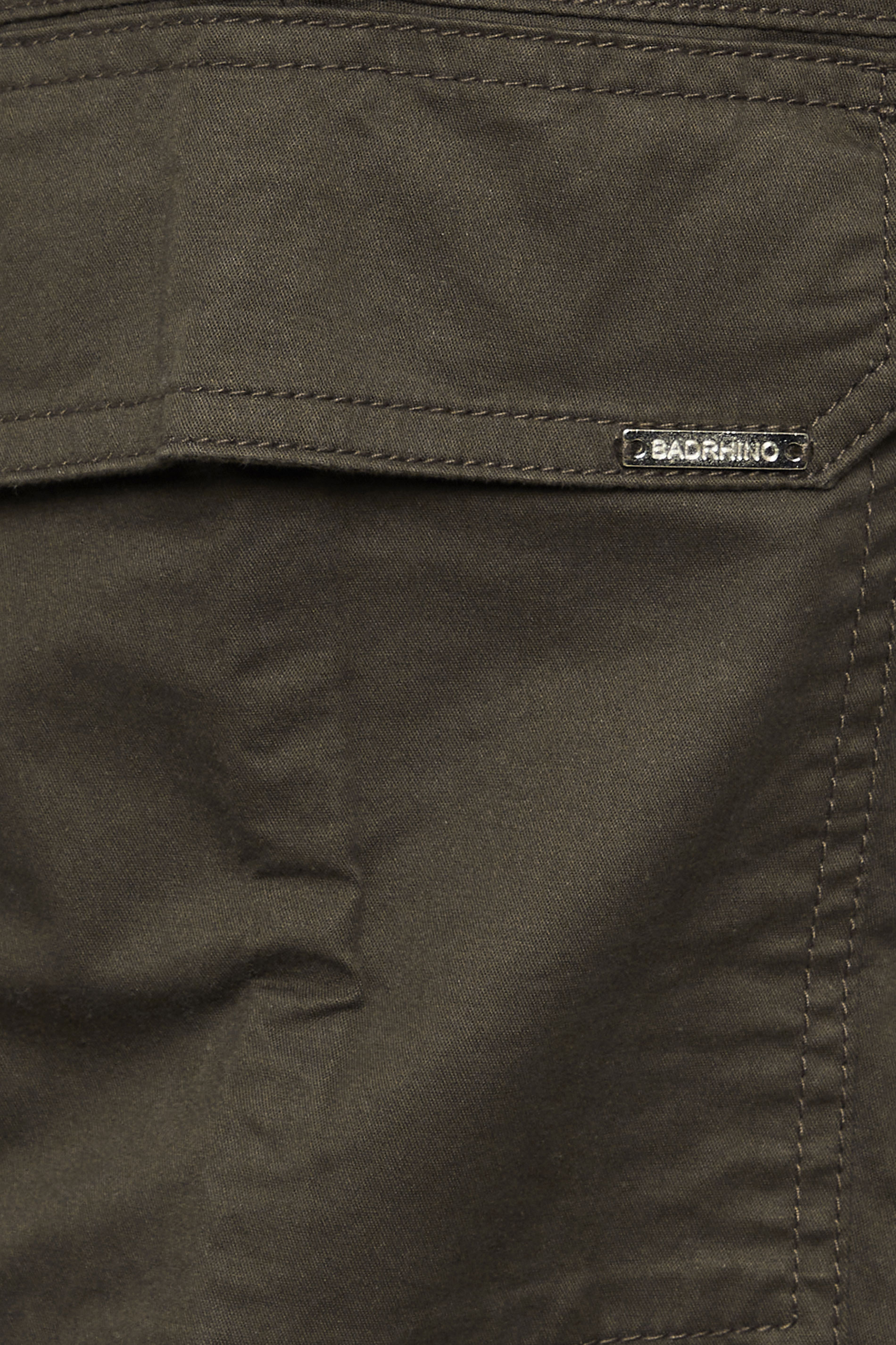 BadRhino Big & Tall Brown Elasticated Waist Cuffed Cargo Trousers | BadRhino 3