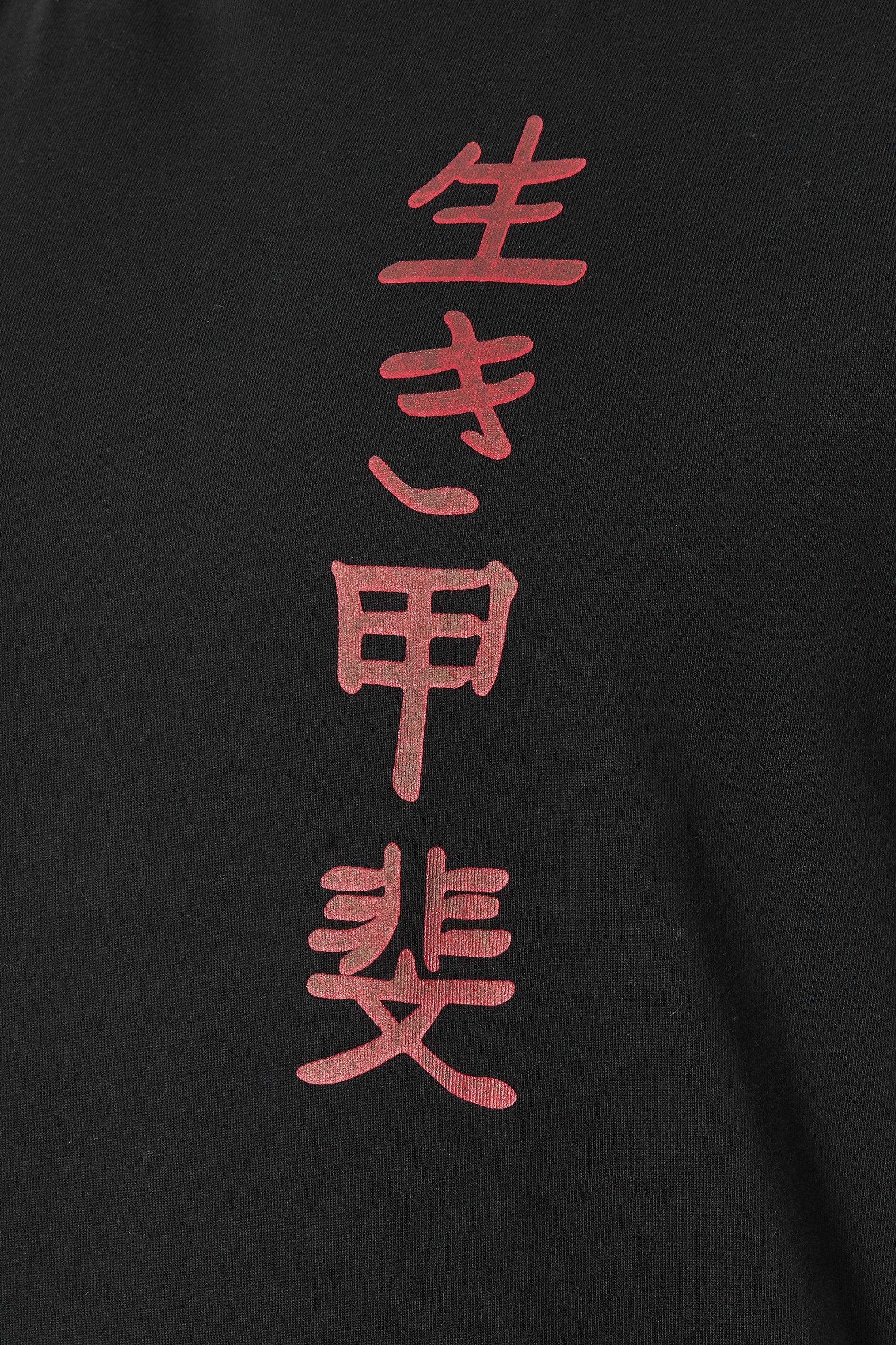 BadRhino Big & Tall Black Japanese Print T-Shirt  6