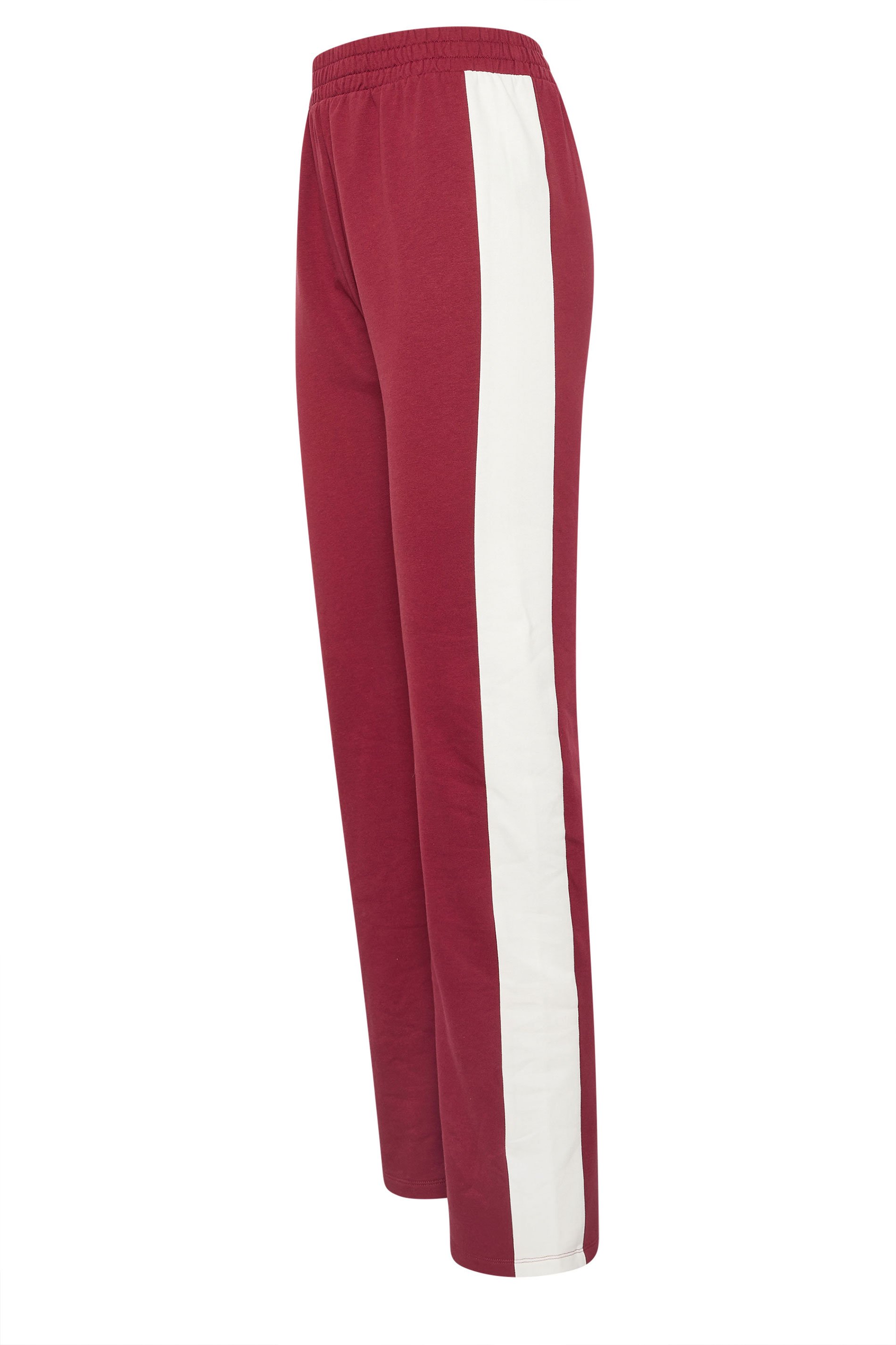 LTS Tall Red Side Stripe Fitted Straight Leg Joggers | Long Tall Sally 6