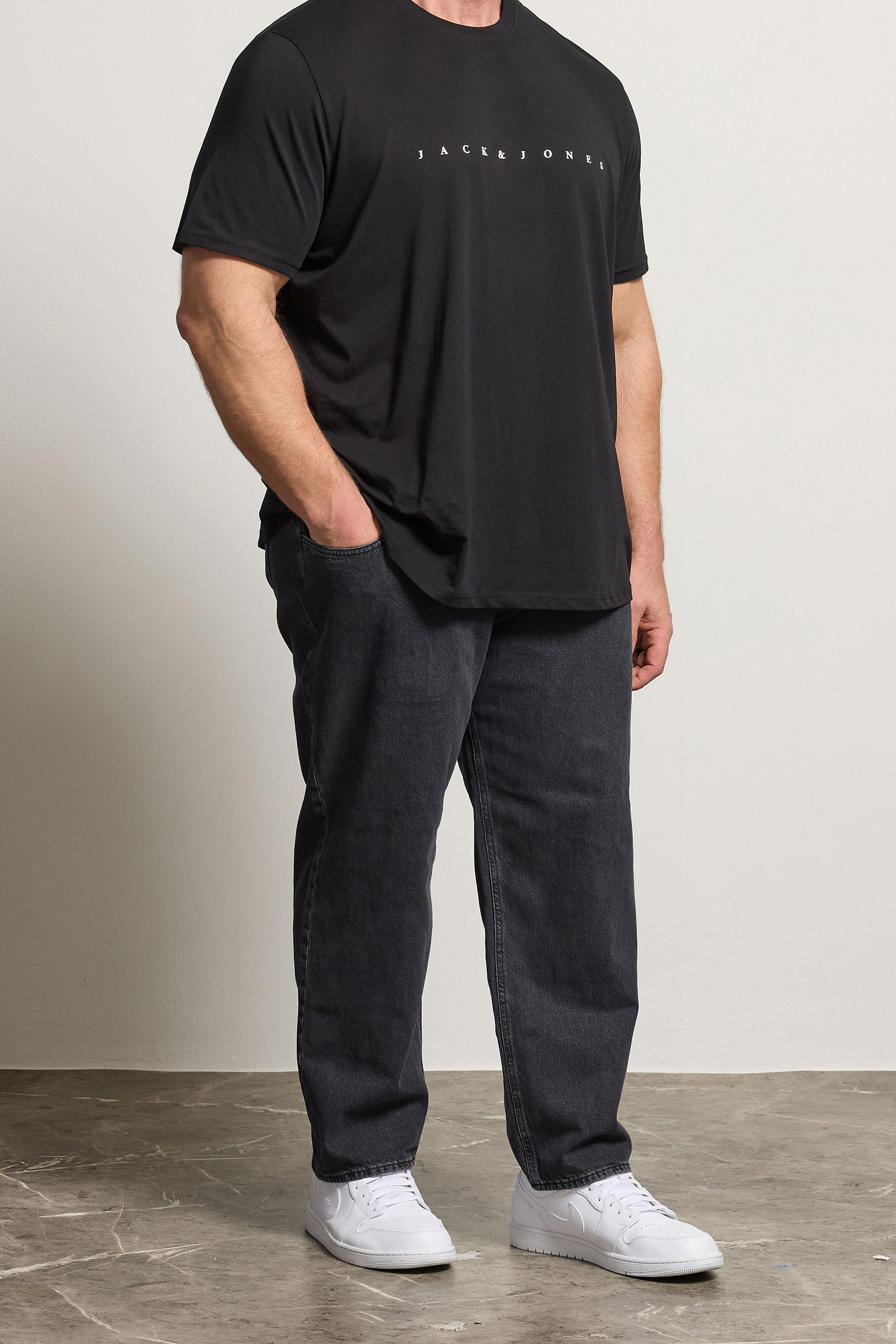 JACK & JONES Big & Tall Black Jeans | BadRhino 3