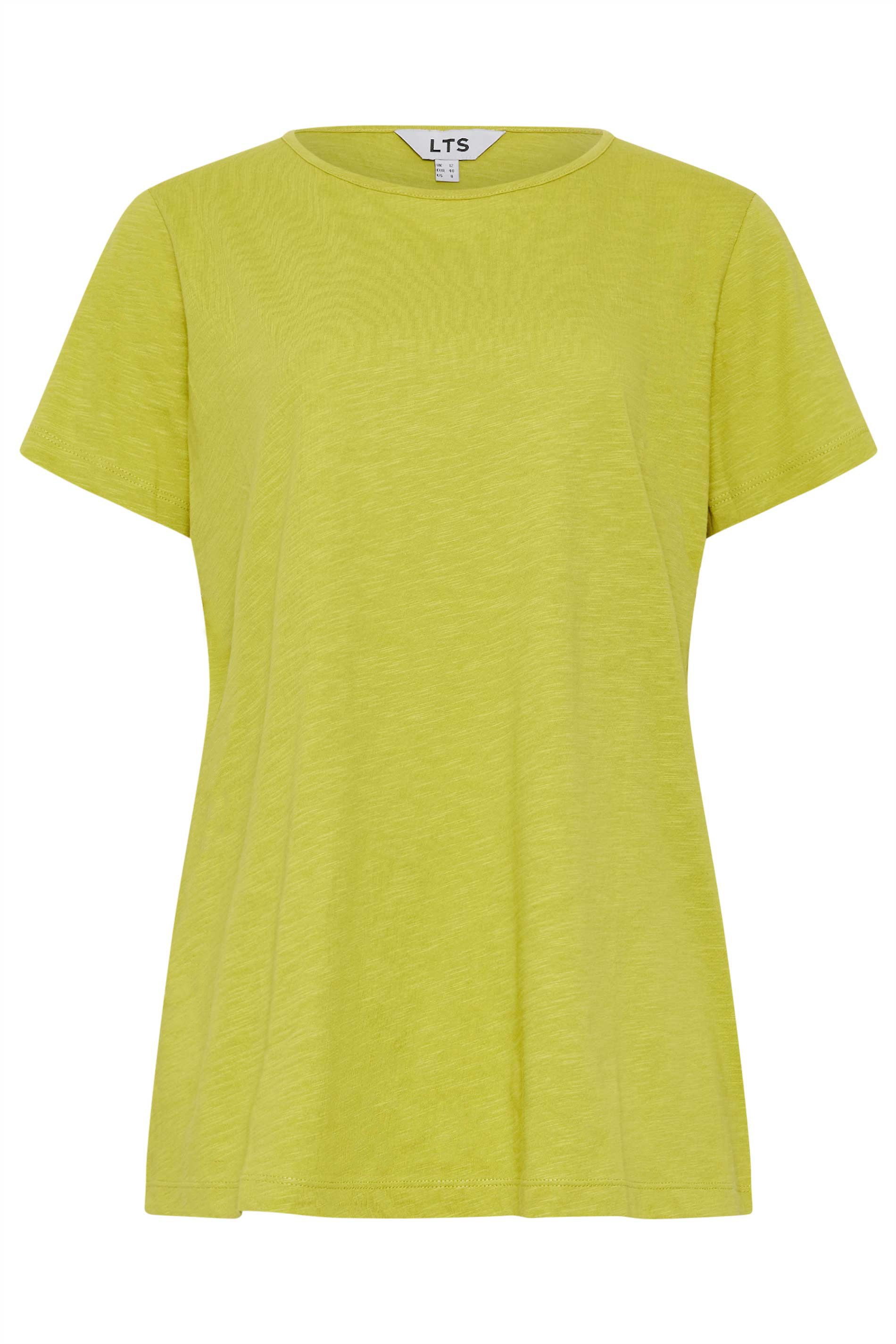 LTS Tall Womens Lime Green Cotton T-Shirt | Long Tall Sally