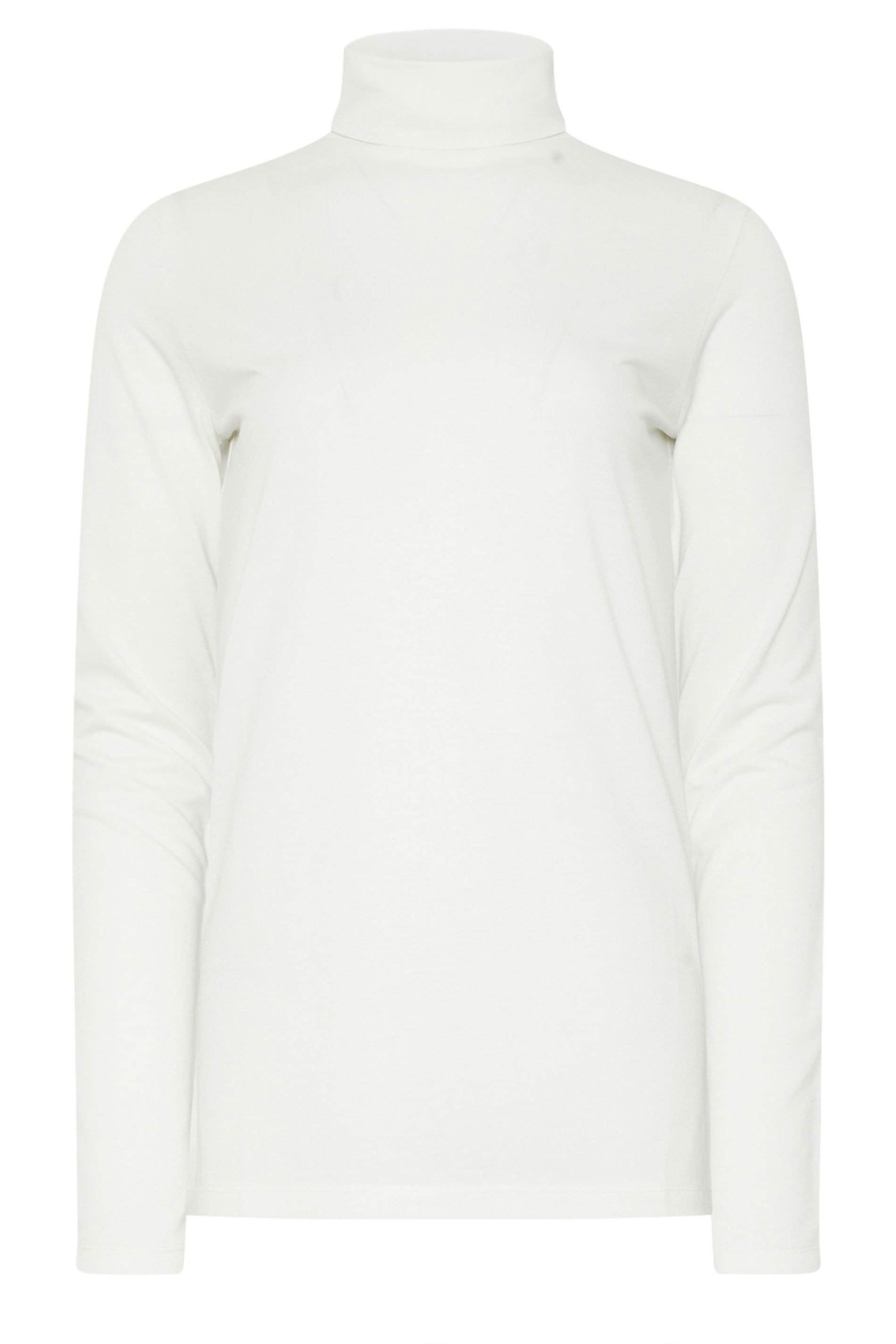 LTS PREMIUM Tall White Long Sleeve Roll Neck Top | Long Tall Sally 5