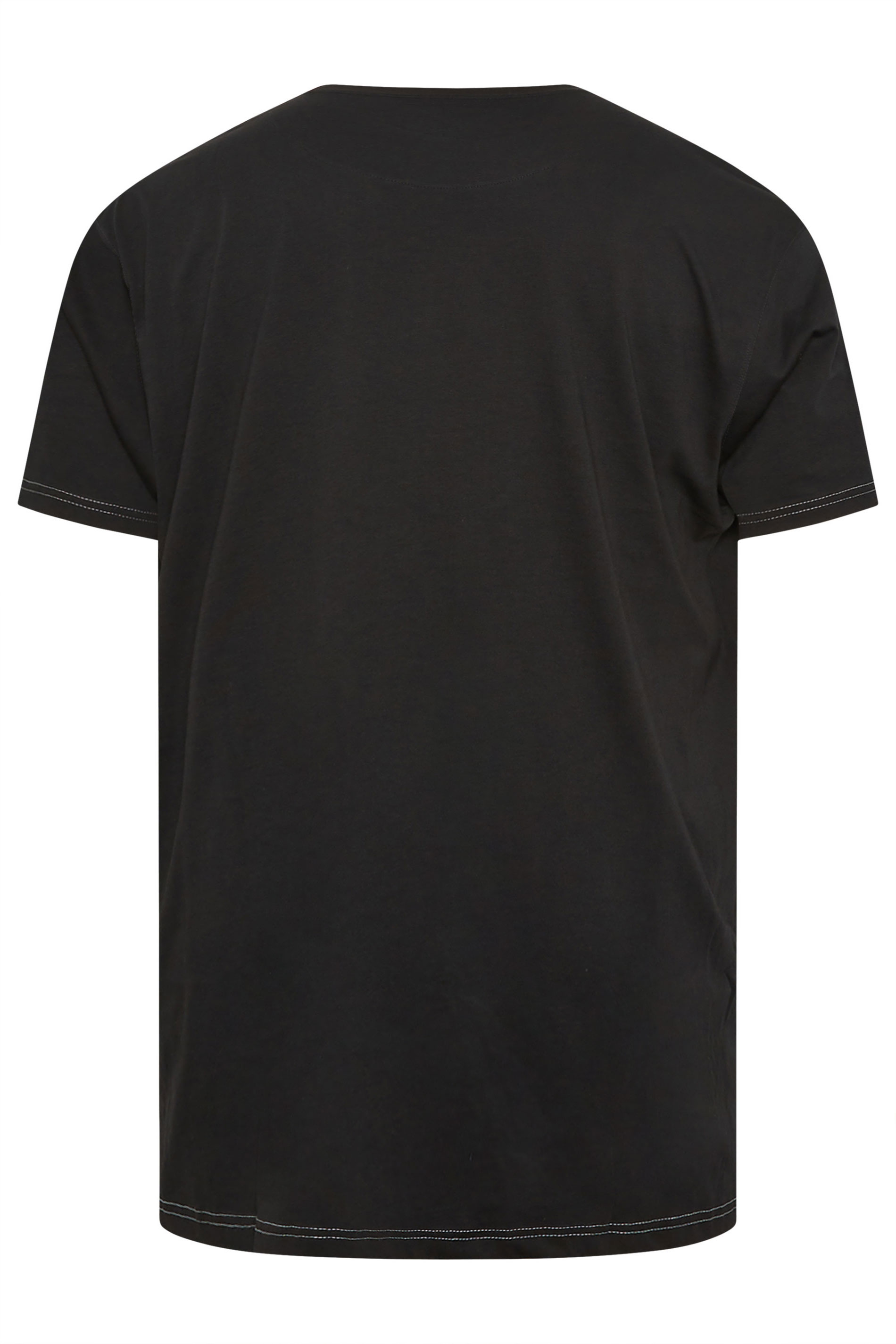 KAM Big & Tall Black Tokyo Print T-Shirt | BadRhino 4