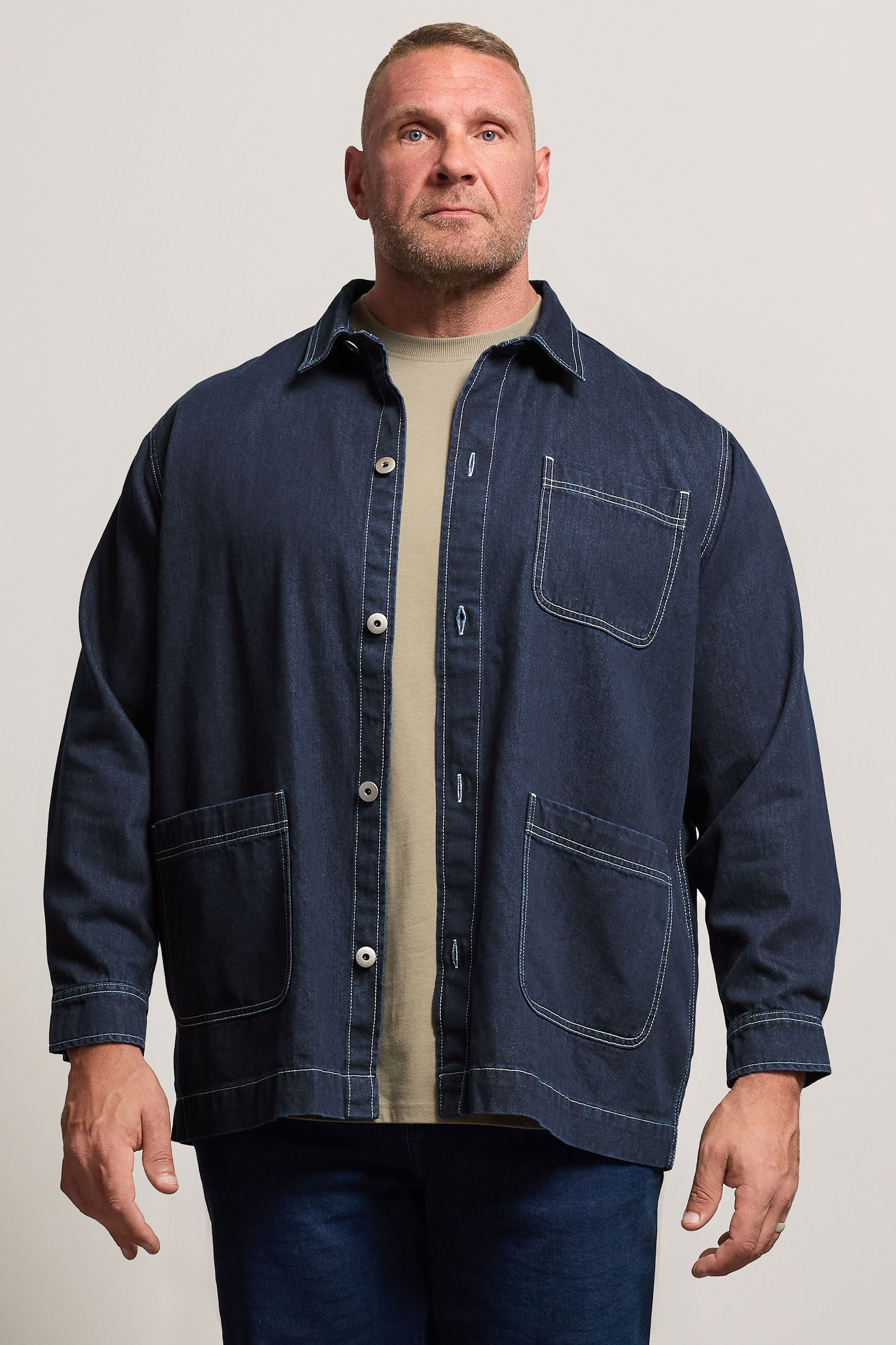 BadRhino Big & Tall Blue Chore Denim Shacket | BadRhino 2