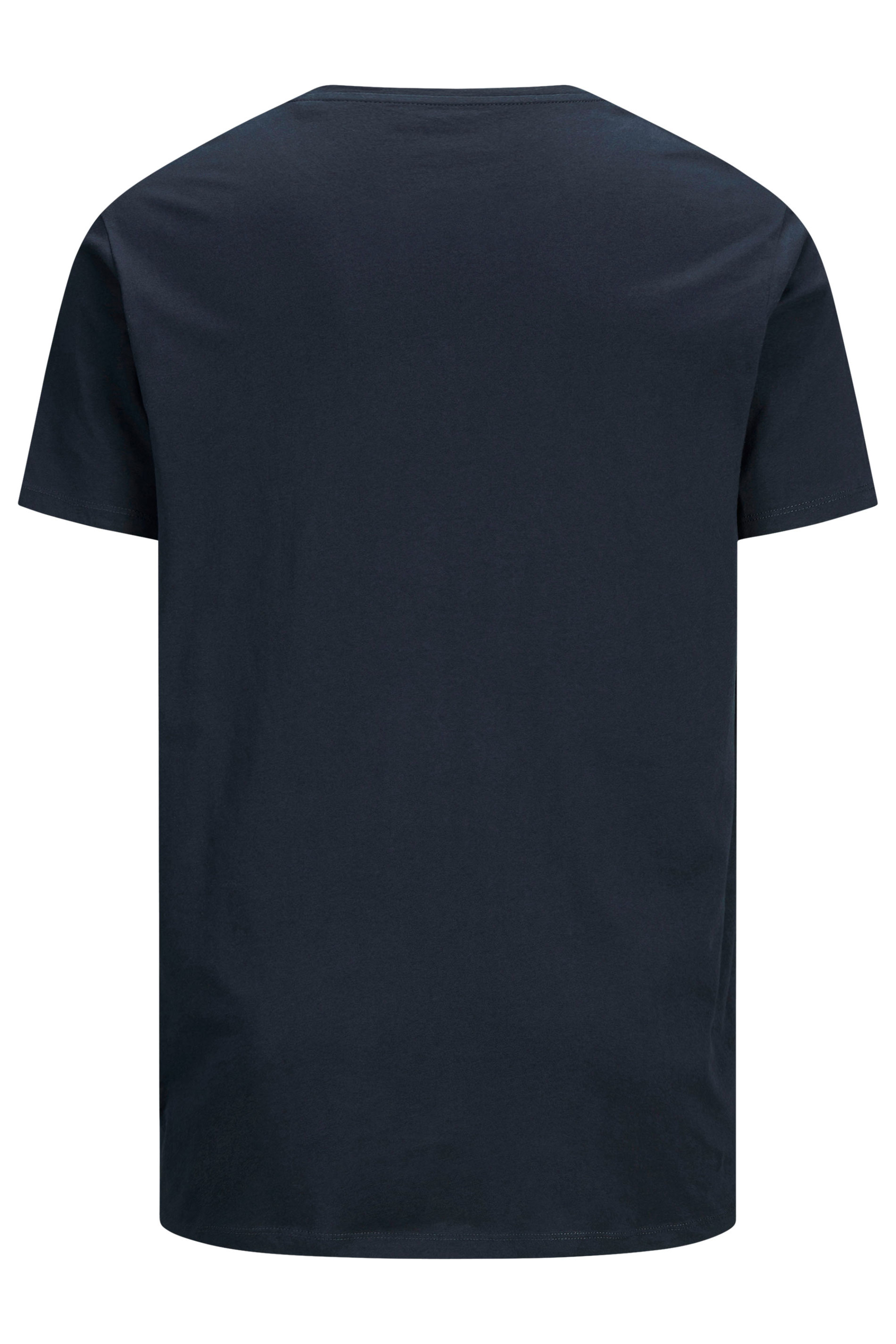 JACK & JONES Big & Tall Navy Blue Jenoa Crew T-Shirt | BadRhino 4