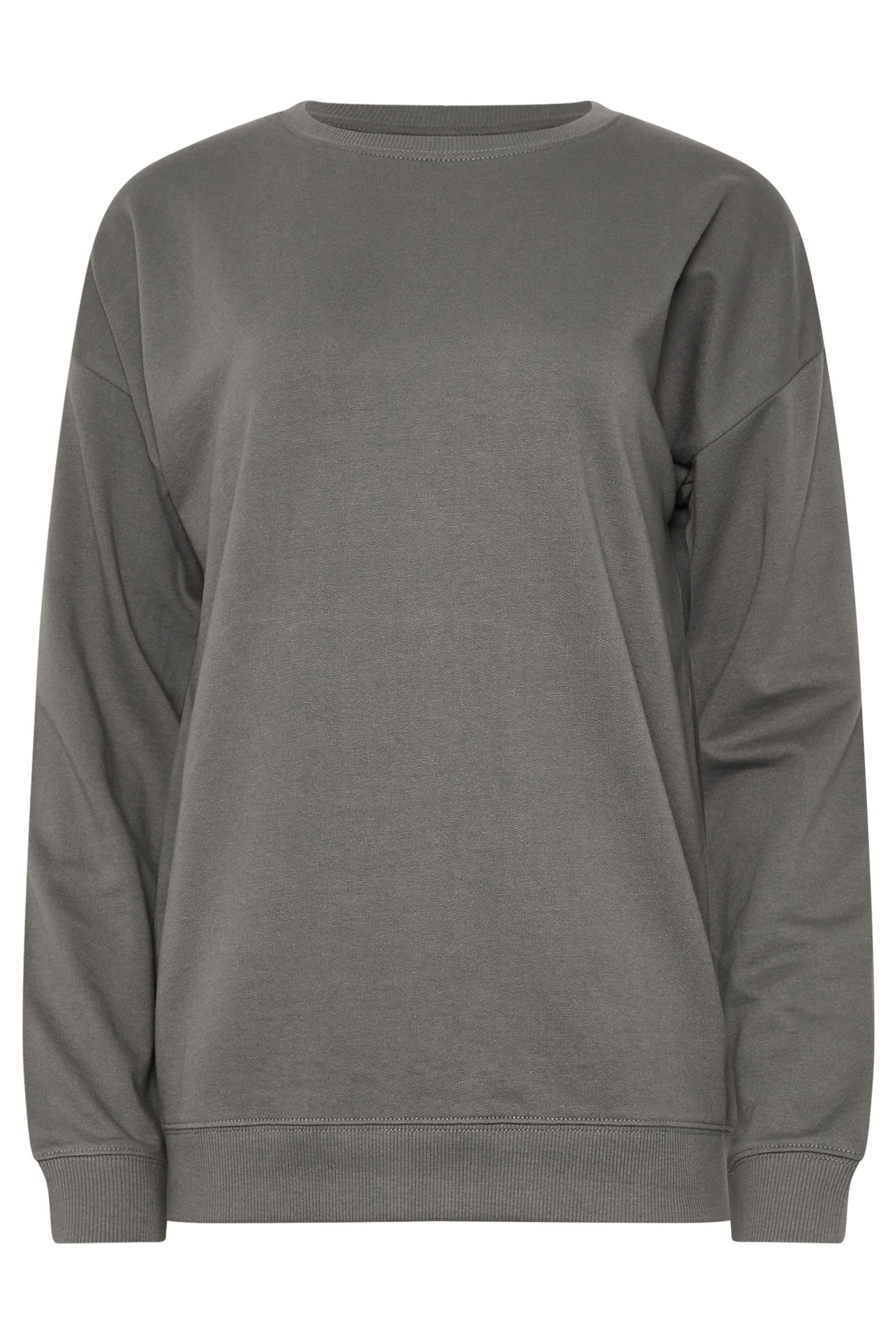 LTS Tall Charcoal Grey Crew Neck Sweatshirt | Long Tall Sally 6
